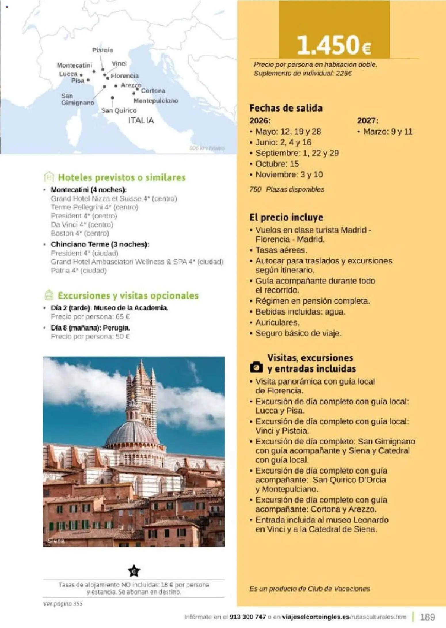 Viajes El Corte Inglés Rutas Culturales de la Comunidad de Madrid │ válido desde el 01.04.2026 | Página: 189