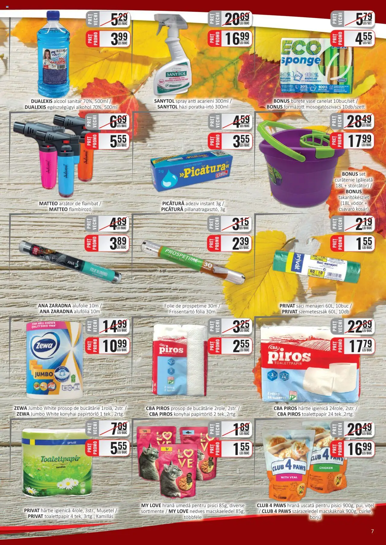 Noul catalog CBA – valabil de la 01.10.2025 | Pagină: 7 | Produse: Storcător, Saci menajeri, Bucătărie, Burete