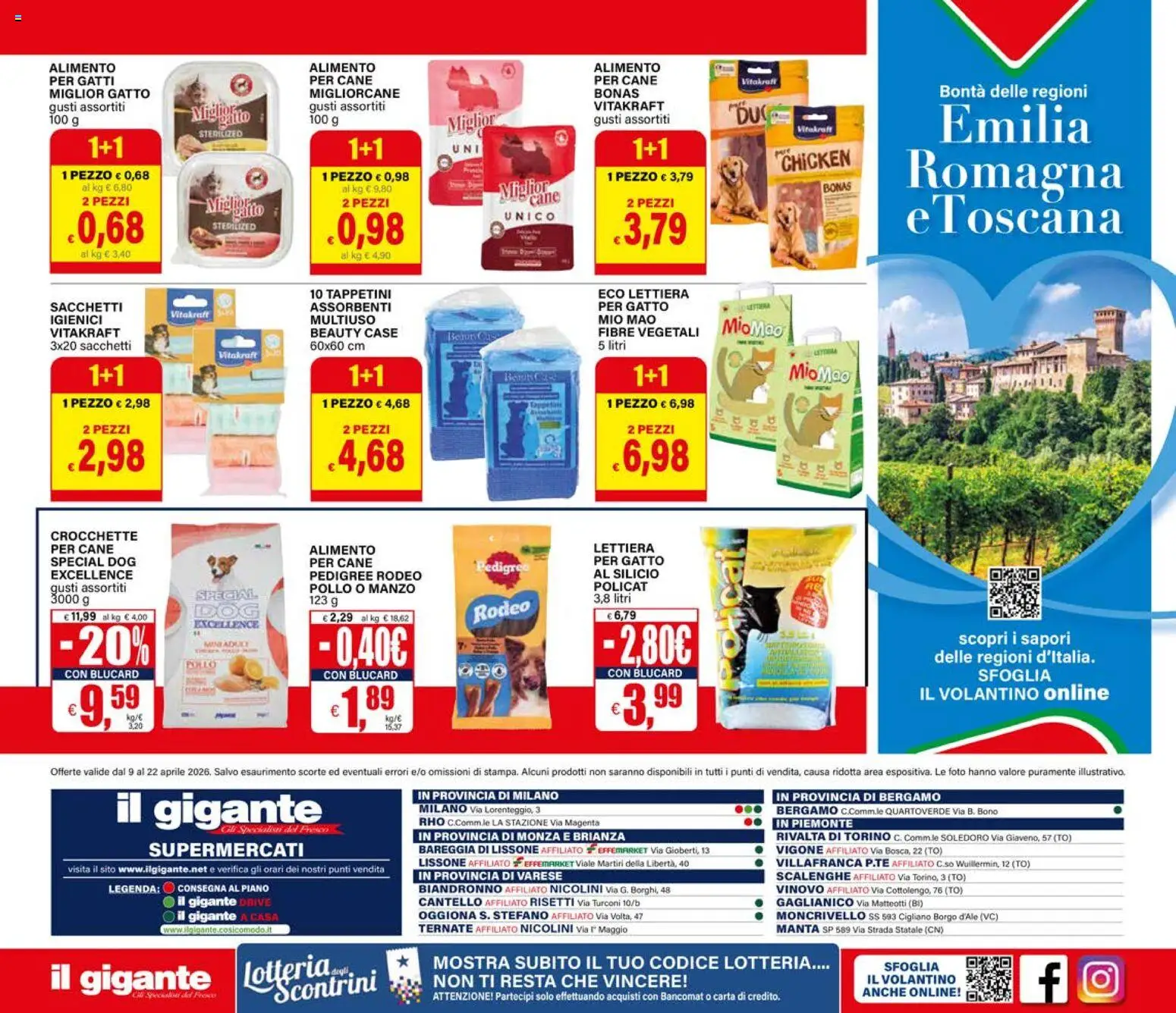 Volantino Il Gigante del 09.04.2026 | Pagina: 22 | Prodotti: Pollo, Manzo, Crocchette