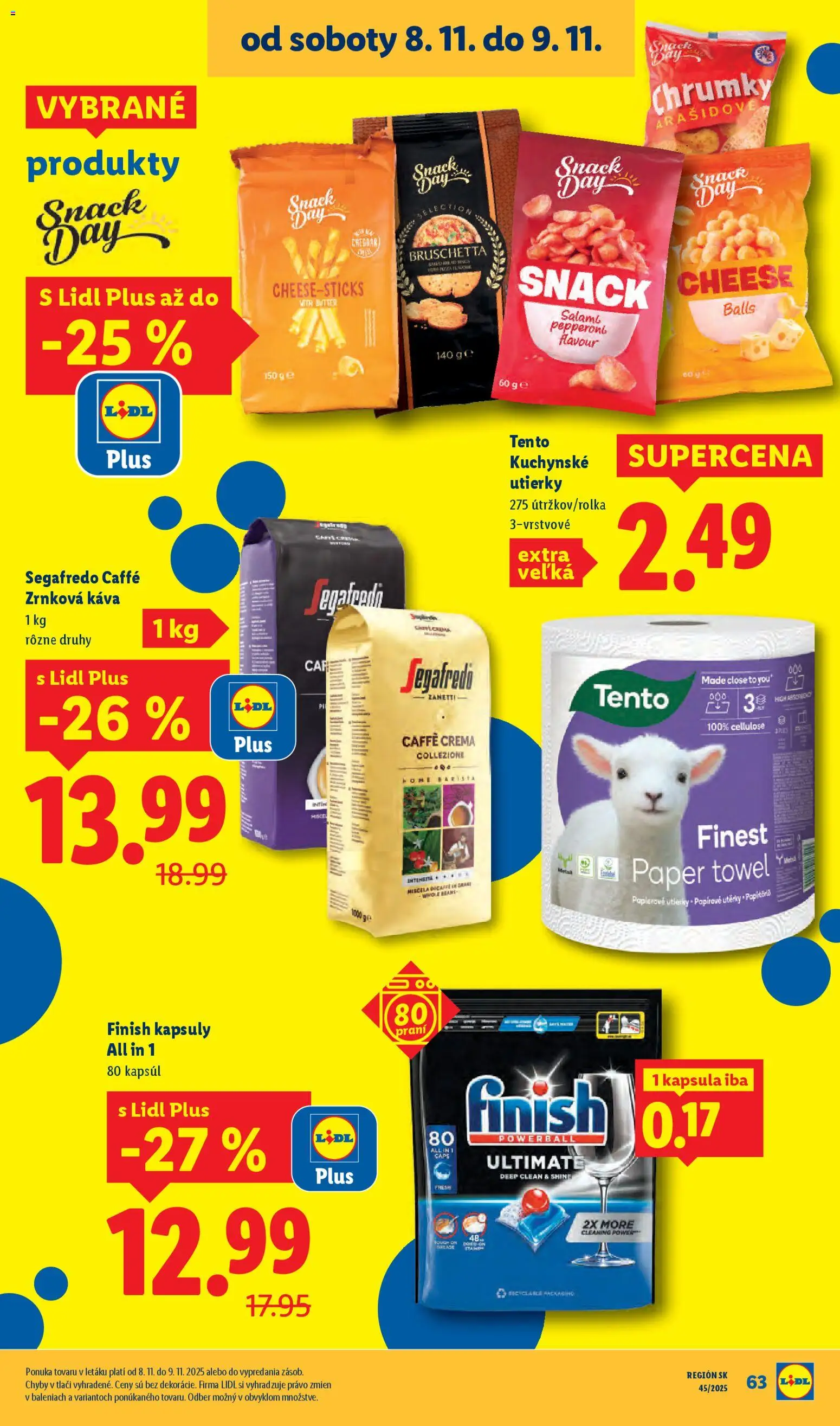 Nové Lidl akcie – leták je platný od 03.11.2025 | Strana: 87 | Produkty: Káva, Pizza, Zrnková káva