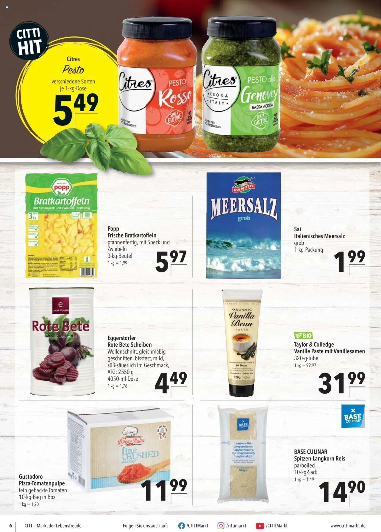 CITTI Markt - Aktuelle Angebote für Profis - gültig ab dem 27.08.2025 | Seite: 6 | Produkte: Box, Tomaten, Zwiebeln, Reis