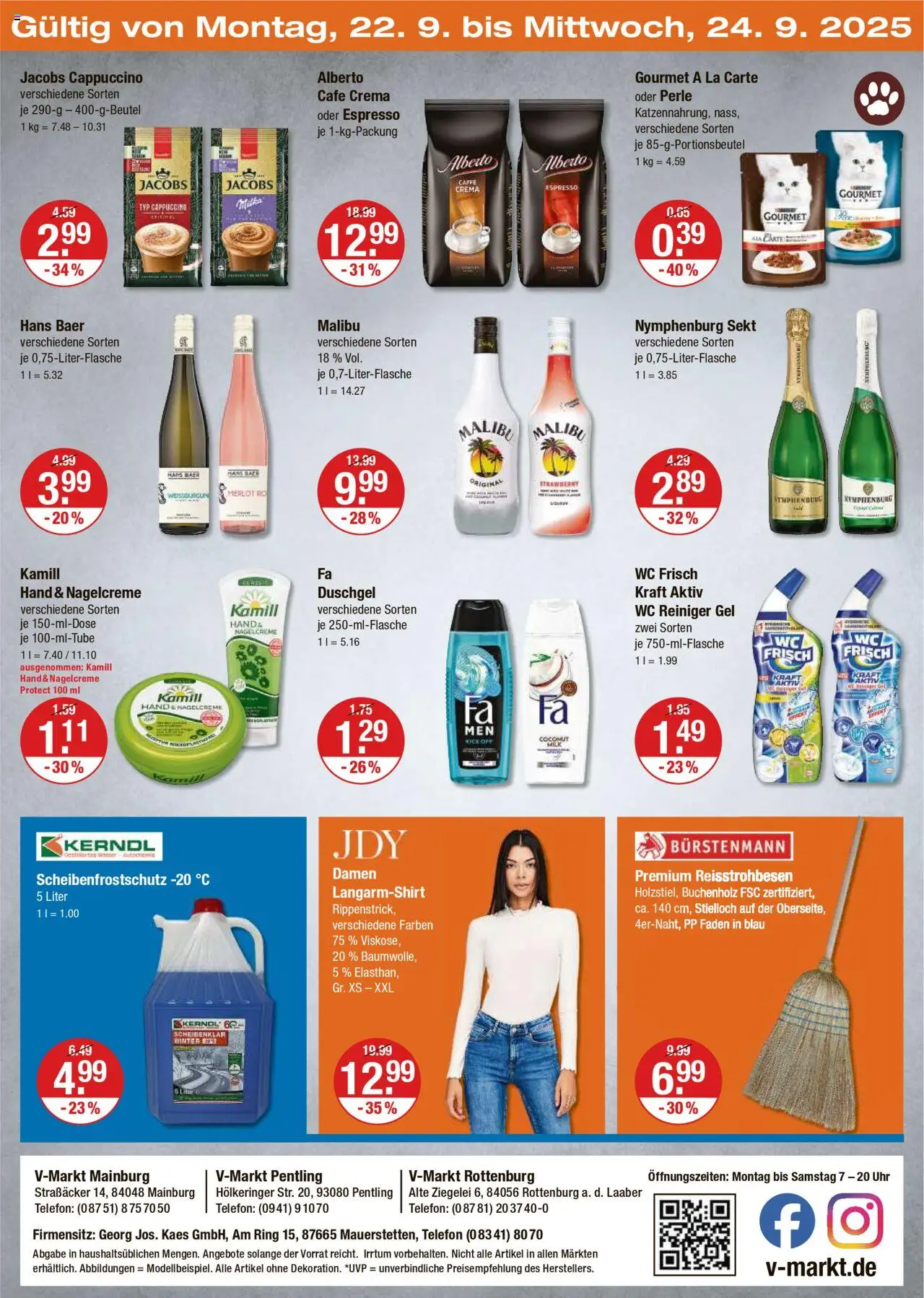V-Markt - Oberpfalz – gültig ab 18.09.2025 | Seite: 28 | Produkte: Sekt, Merlot, Wc frisch, Telefon