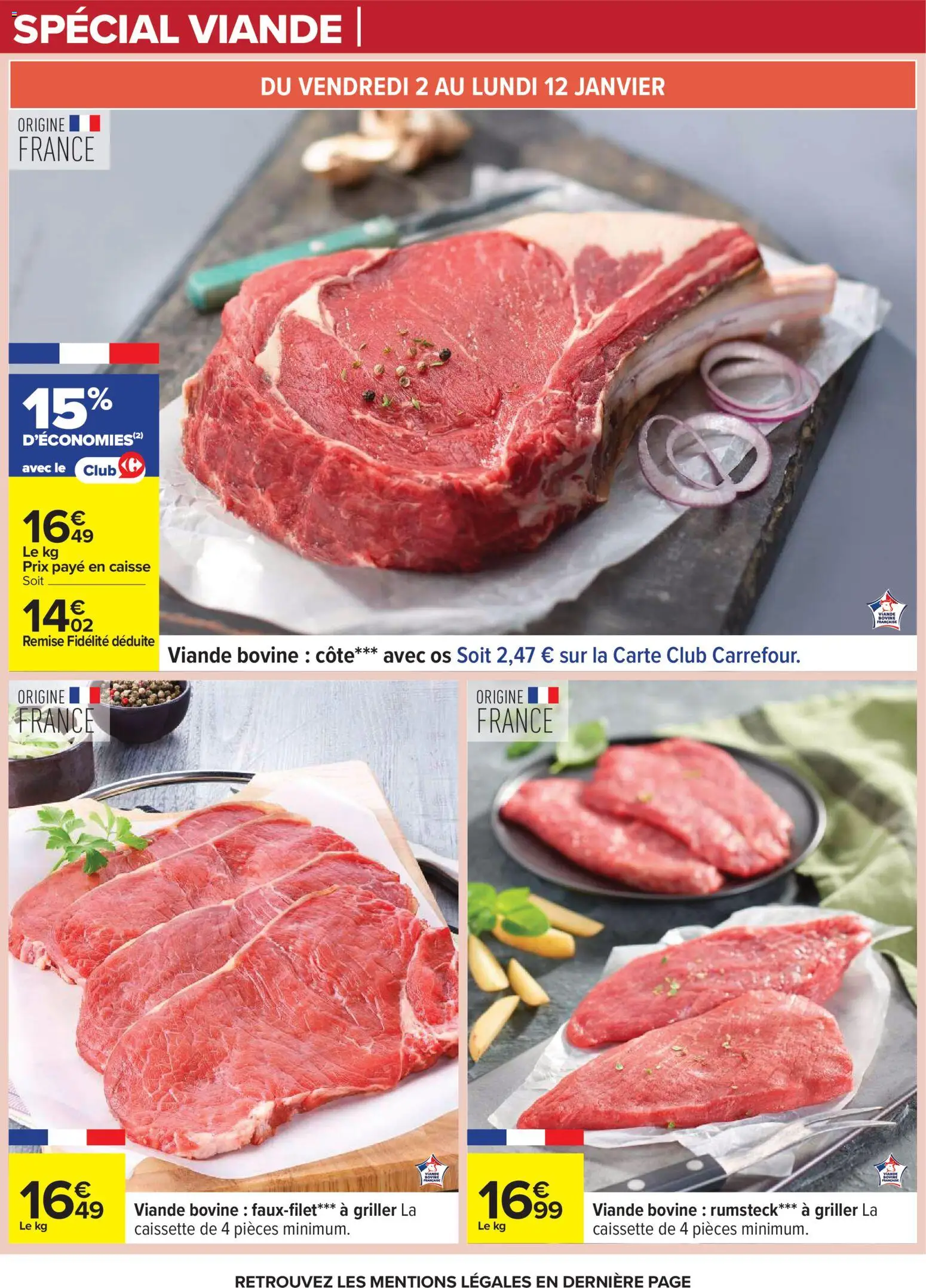 {H1} | Page: 16 | Produits: Viande, Rumsteck, Viande bovine