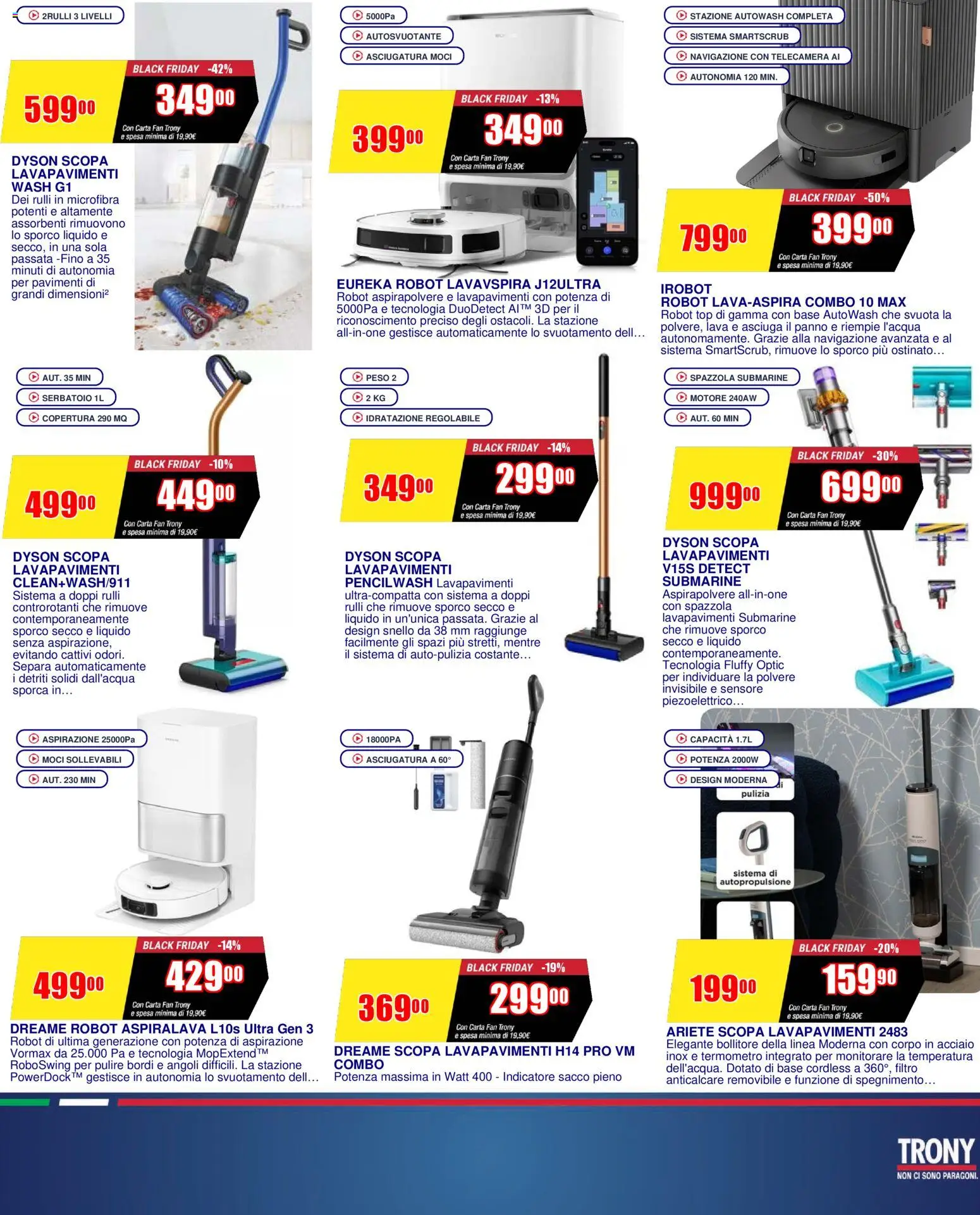 Volantino Trony volantino Salerno del 19.03.2026 | Pagina: 8 | Prodotti: Anticalcare, Monitorare, Aspirapolvere, Dyson