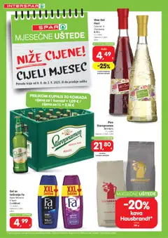 Interspar katalog | vrijedi od 06.08.2025 | Stranica: 4 | Proizvodi: Staropramen, Gel za tuširanje, Vino, Pivo