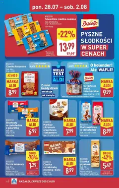 Aldi Gazetka od 28.07.2025 | Strona: 16 | Produkty: Galaretka, Czekolada, Ciastka korzenne, Ciastka owsiane