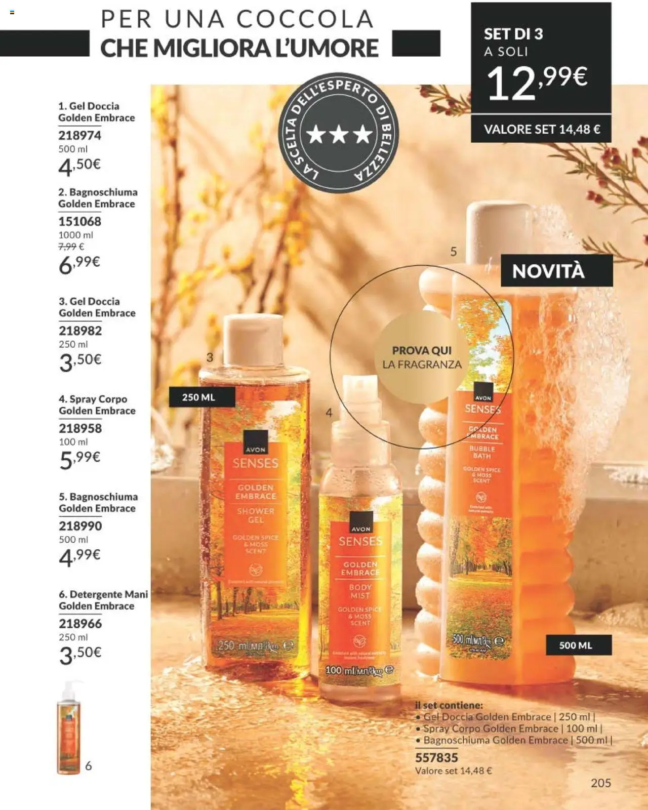 Volantino Avon del 01.09.2025 | Pagina: 205 | Prodotti: Bagnoschiuma, Body, Doccia, Fragranza