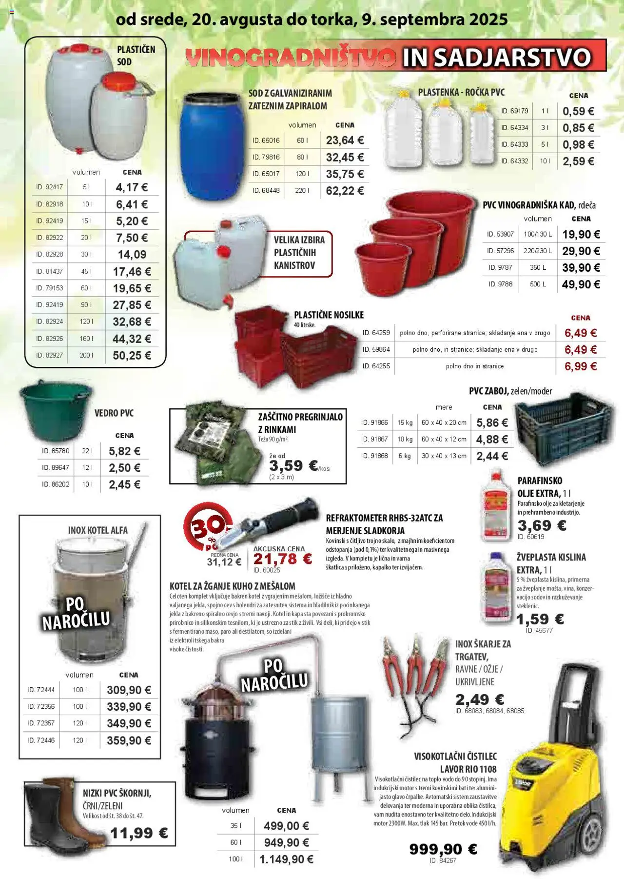 Živex katalog │ velja od 20.08.2025 | Stran: 2 | Izdelki: Hladilnik, Pregrinjalo, Vedro, Kapa