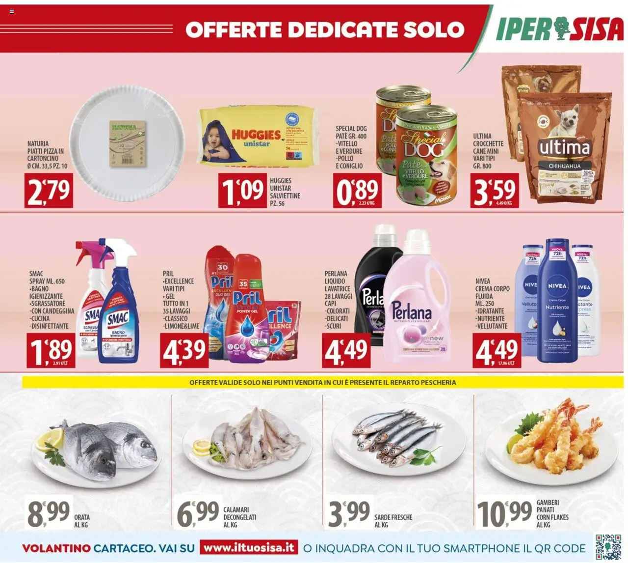 Volantino SISA del 21.08.2025 | Pagina: 15 | Prodotti: Paté, Calamari, Crocchette, Bagno