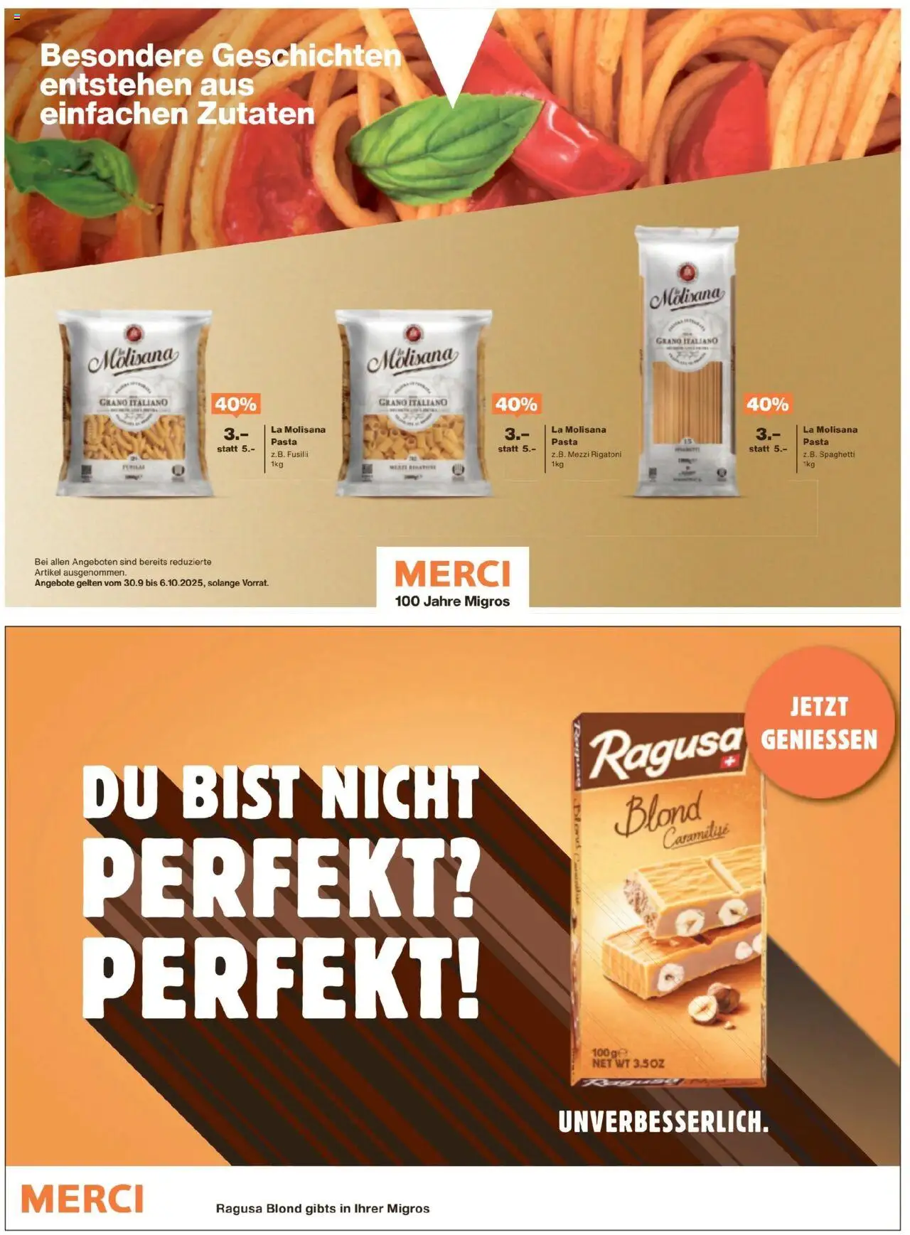 Migros Magazin – gültig ab 29.09.2025 | Seite: 42 | Produkte: Pasta