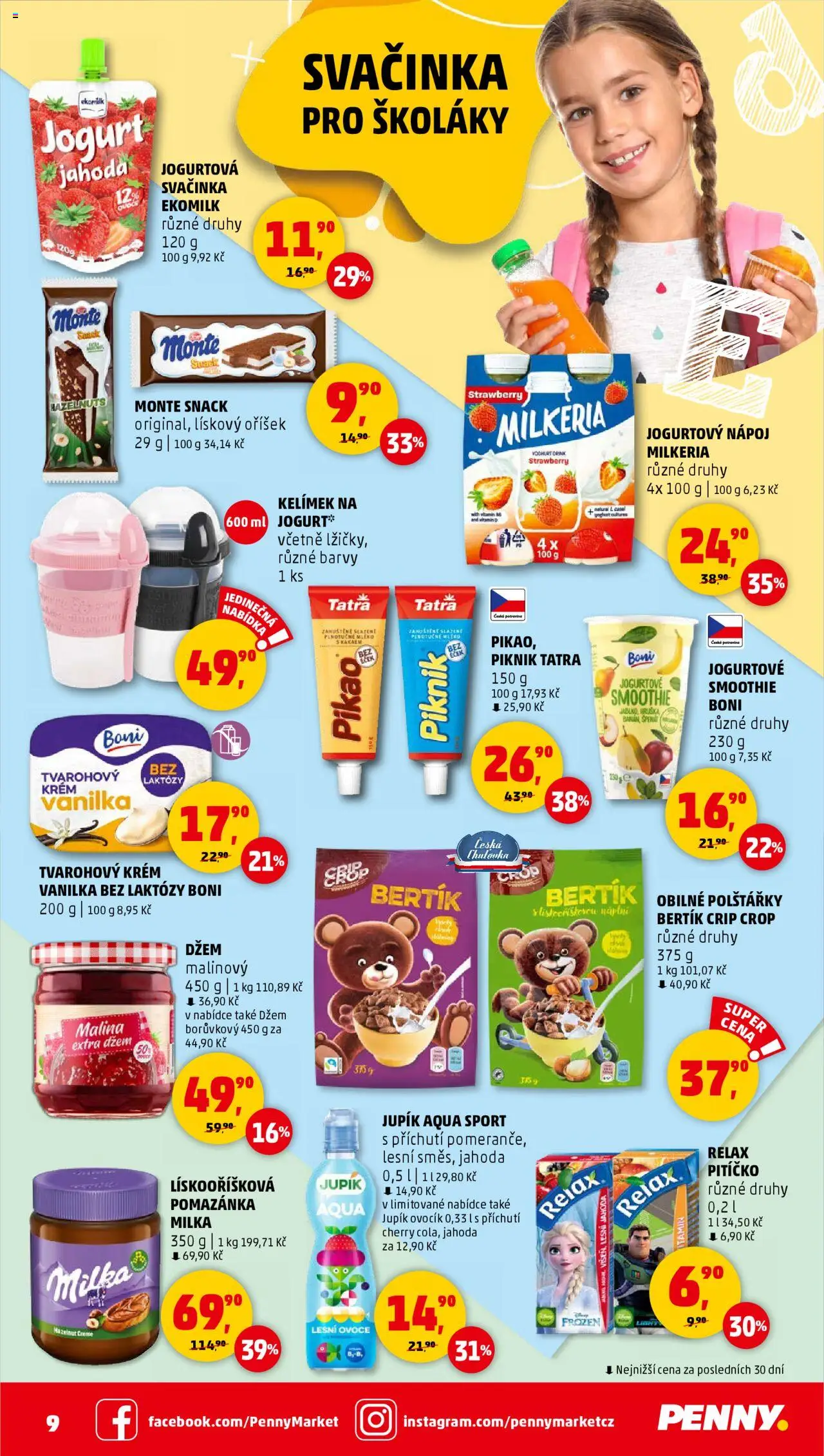Penny Market katalog od 14.08.2025 | Strana: 9 | Produkty: Milka, Pomazánka, Jogurtový nápoj, Barvy