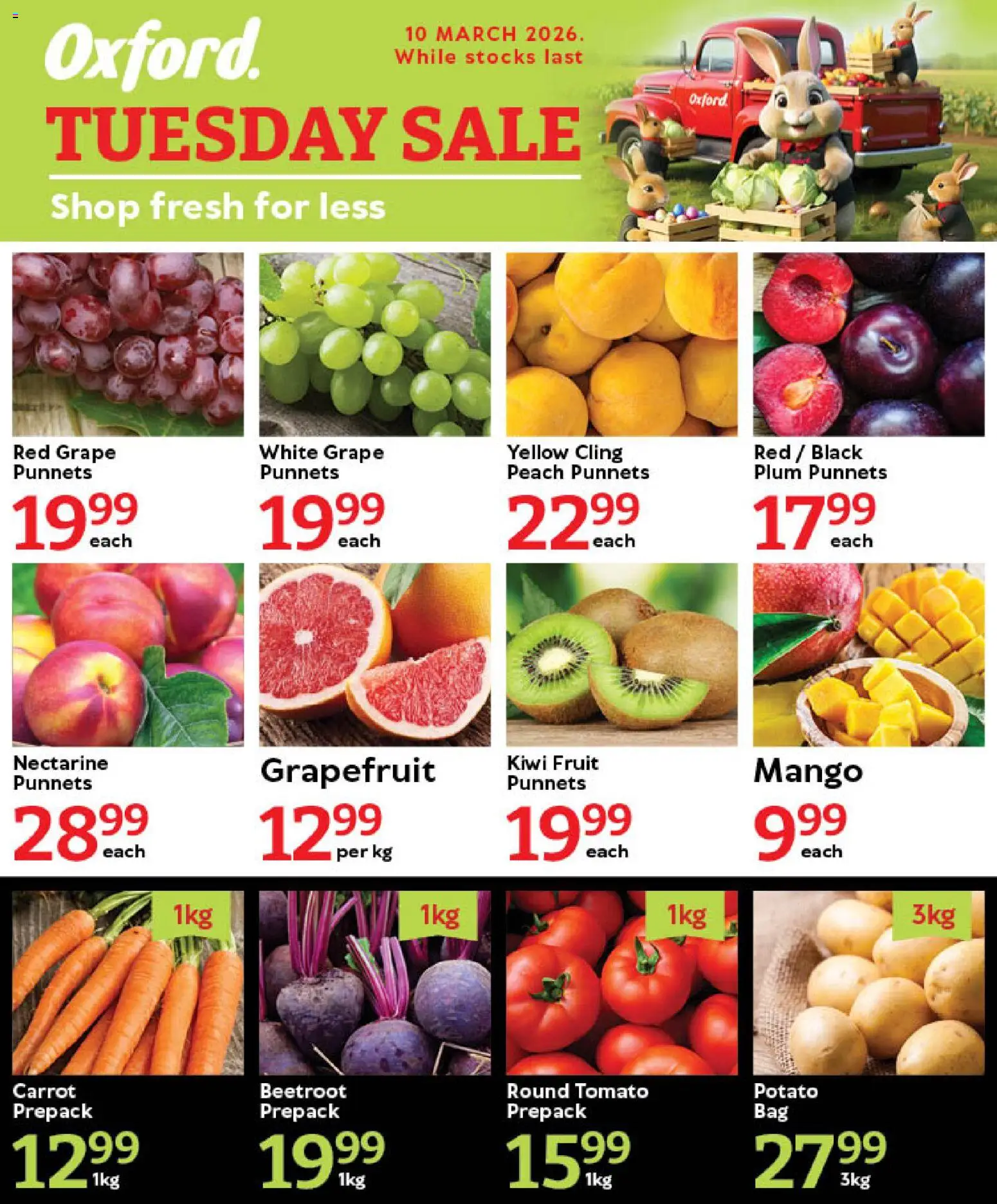 New Oxford Freshmarket catalogue – valid from 09.03.2026 | Page: 1 | Products: Grapefruit, Fruit, Mango, Peach