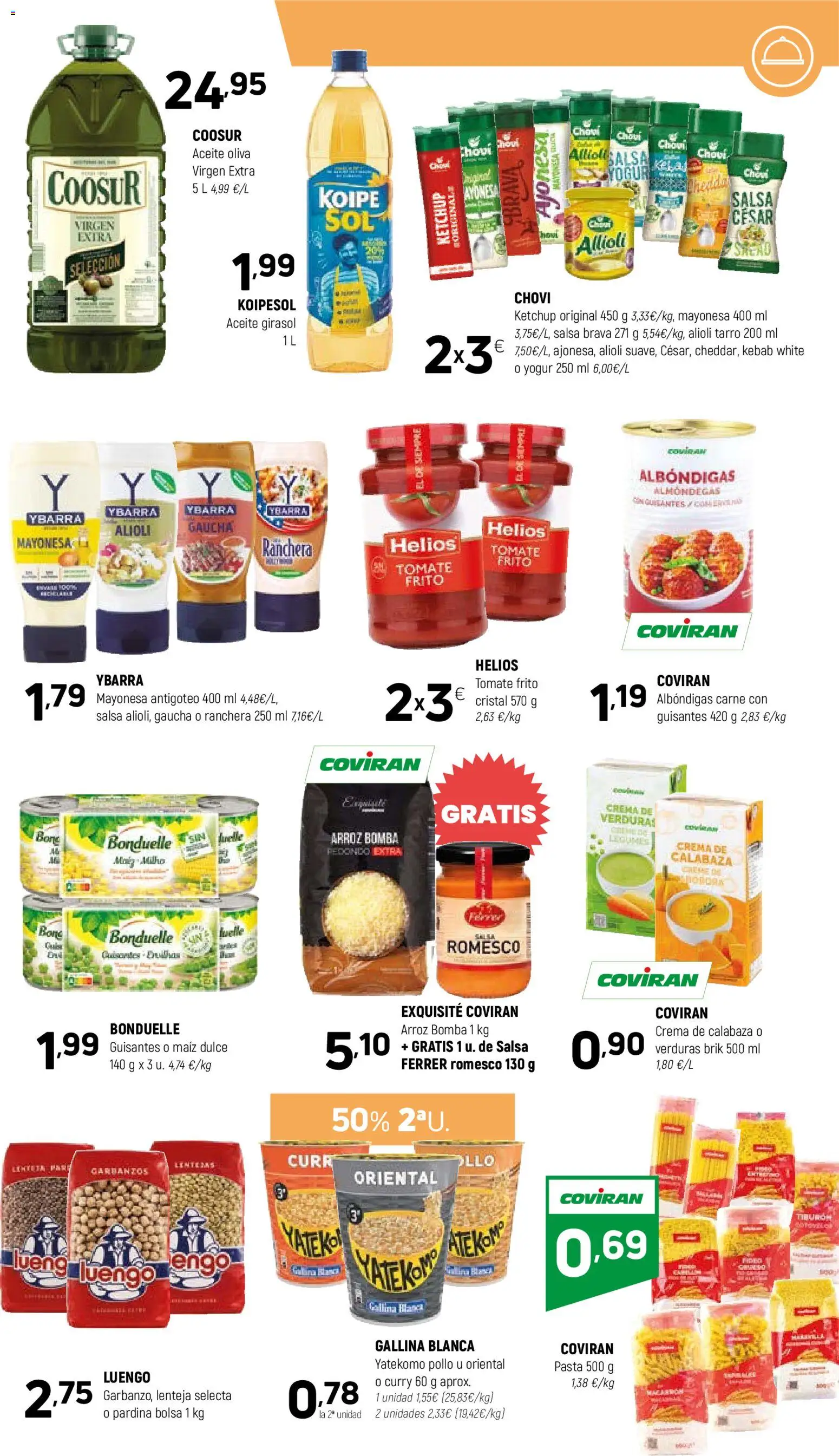 Coviran - Galicia │ válido desde el 07.04.2026 | Página: 7 | Productos: Yogur, Pasta, Crema, Οθόνη προβολής