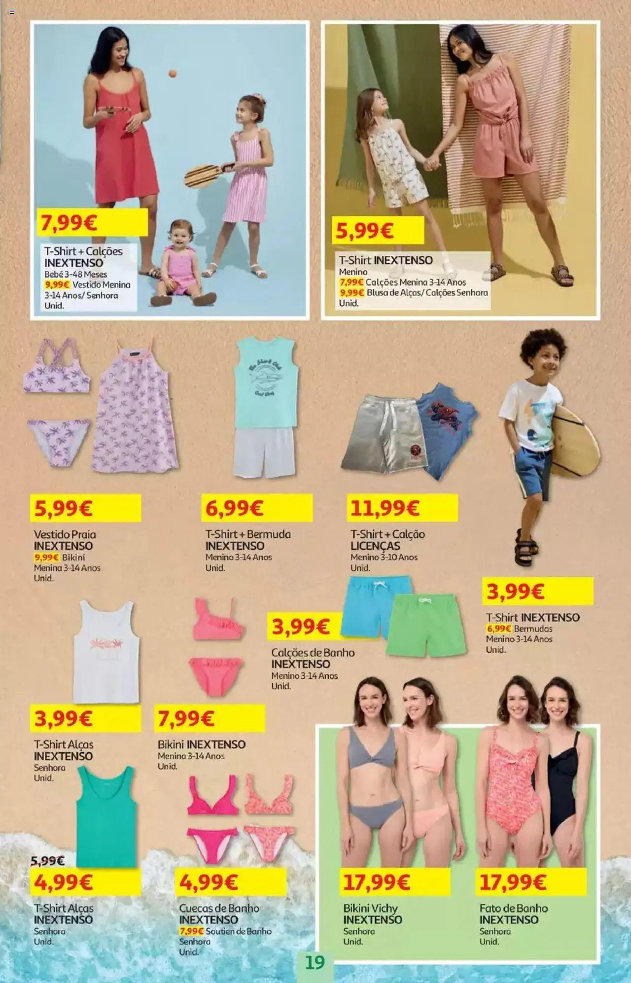 Auchan - Folheto Viagem e Praia │ válido de 02.06.2025 | Página: 19 | Produtos: Calções, Banho, Fato de banho, Cuecas