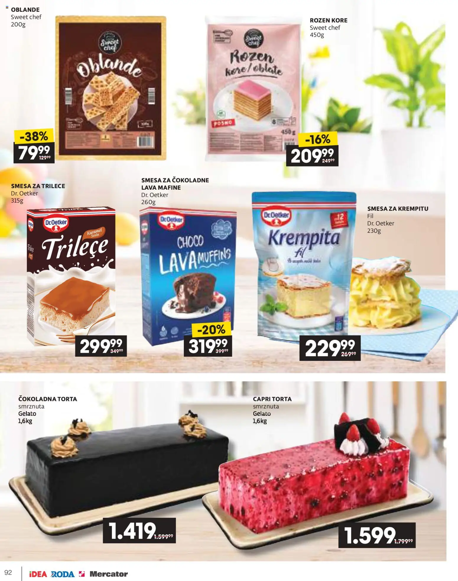 Roda katalog - važi od 09.04.2026 | Strana: 92 | Proizvode: Dr. Oetker, Torta