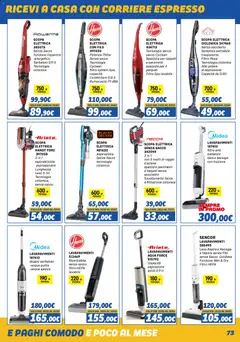 Anteprima del volantino Orizzonte Elettrodomestici catalogo valido a partire dal 01.11.2025 | Pagina: 73 | Prodotti: Scopa, Cavo, Contenitore, Aspirapolvere