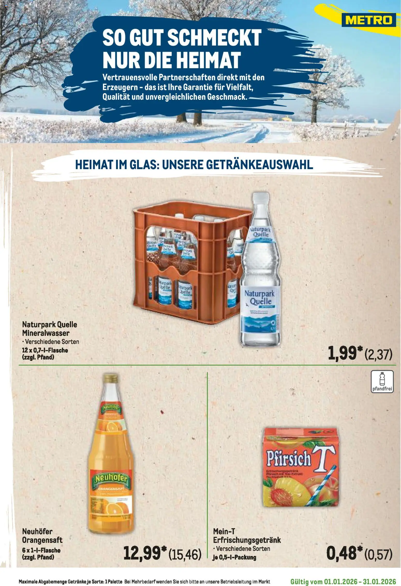 Metro  Regionaler Flyer – gültig ab 01.01.2026 | Seite: 125 | Produkte: Orangensaft, Mineralwasser
