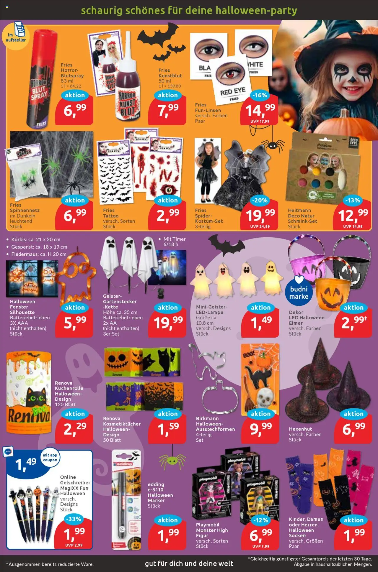 Budni Prospekt 	 – gültig ab 20.10.2025 | Seite: 7 | Produkte: Monster, Kürbis, Socken, Küchenrolle