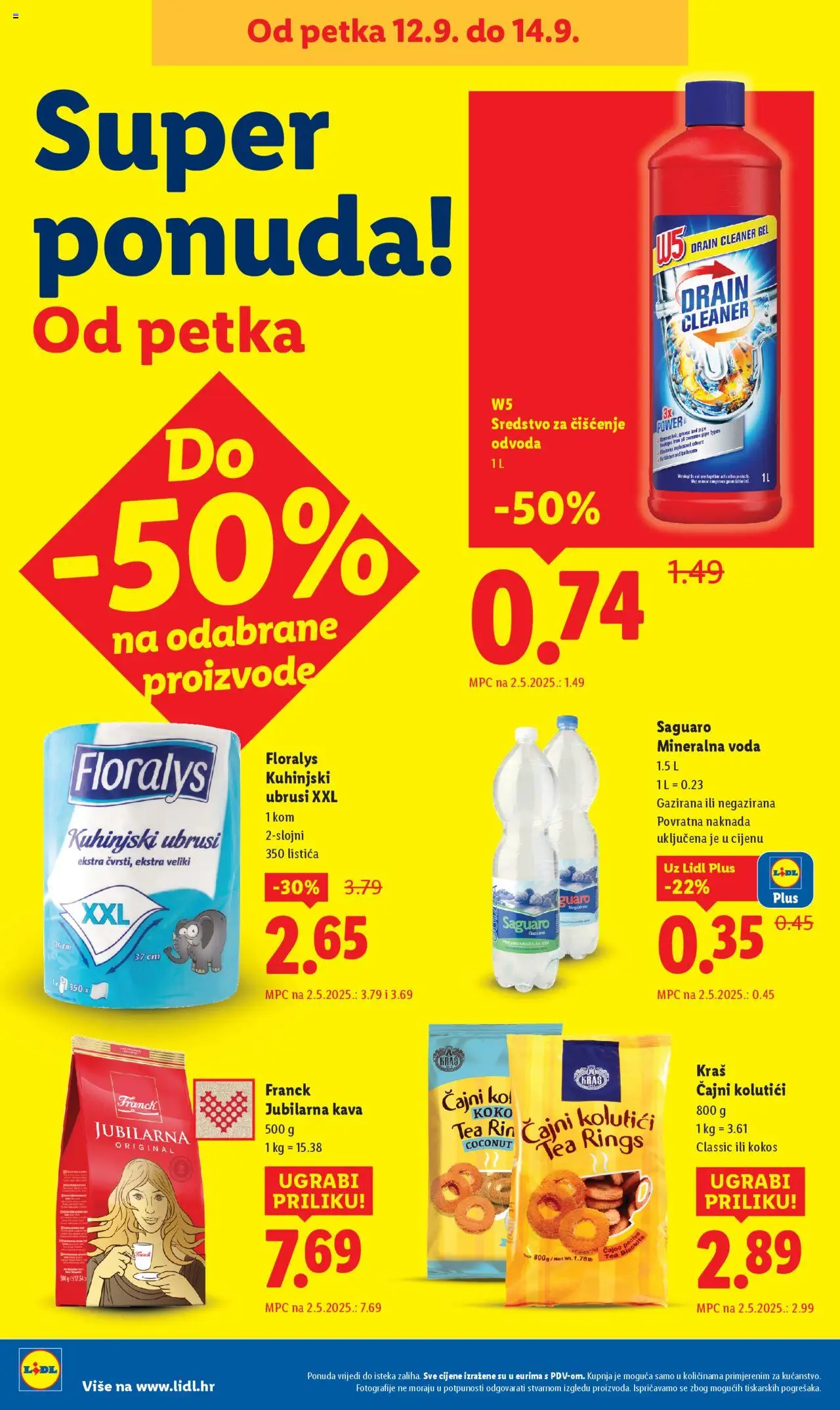 Lidl katalog | vrijedi od 11.09.2025 | Stranica: 44 | Proizvodi: Mineralna voda, Čajni kolutići, Kava, Pecivo