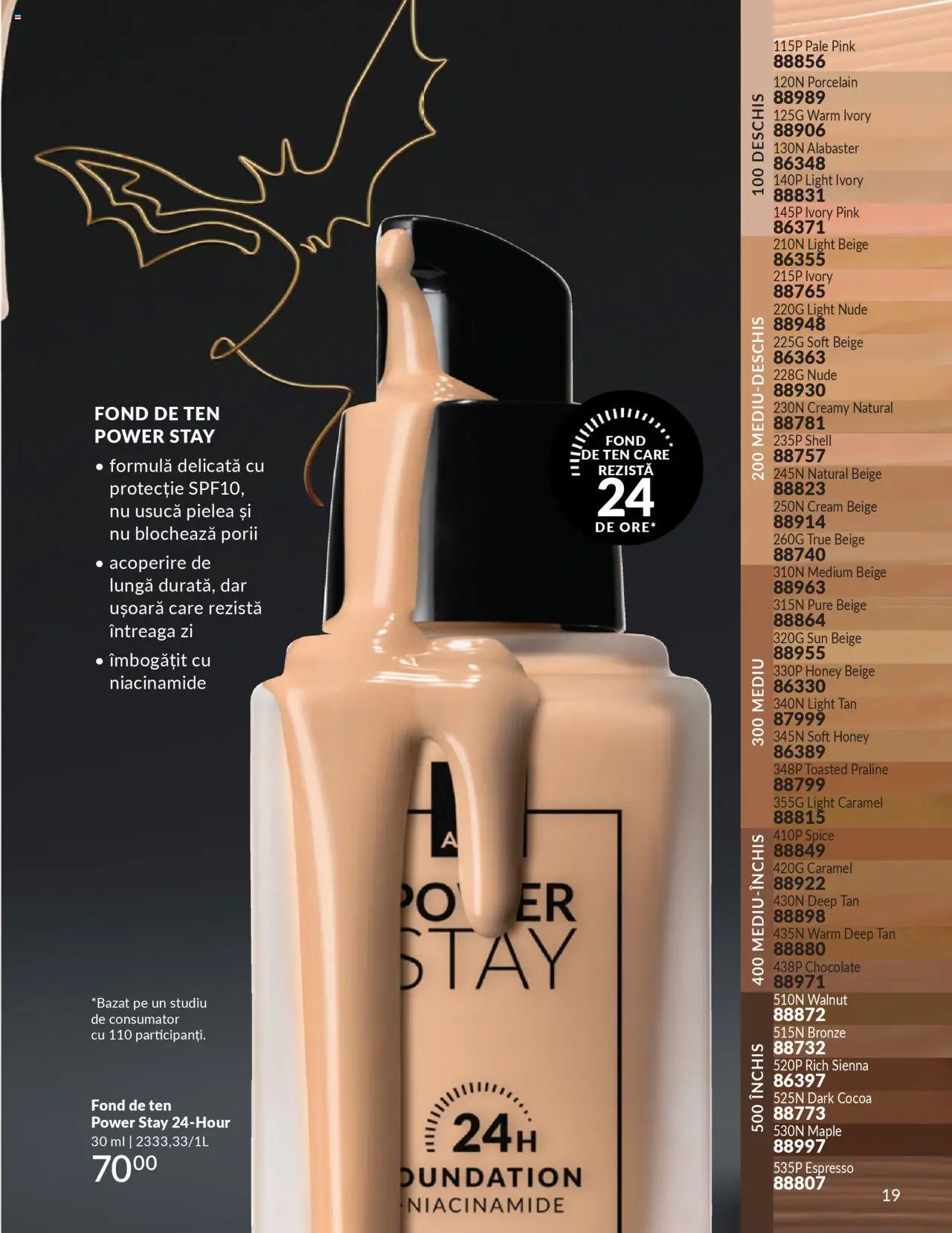 Noul catalog Avon – valabil de la 14.10.2025 | Pagină: 19 | Produse: Fond de ten, Praline