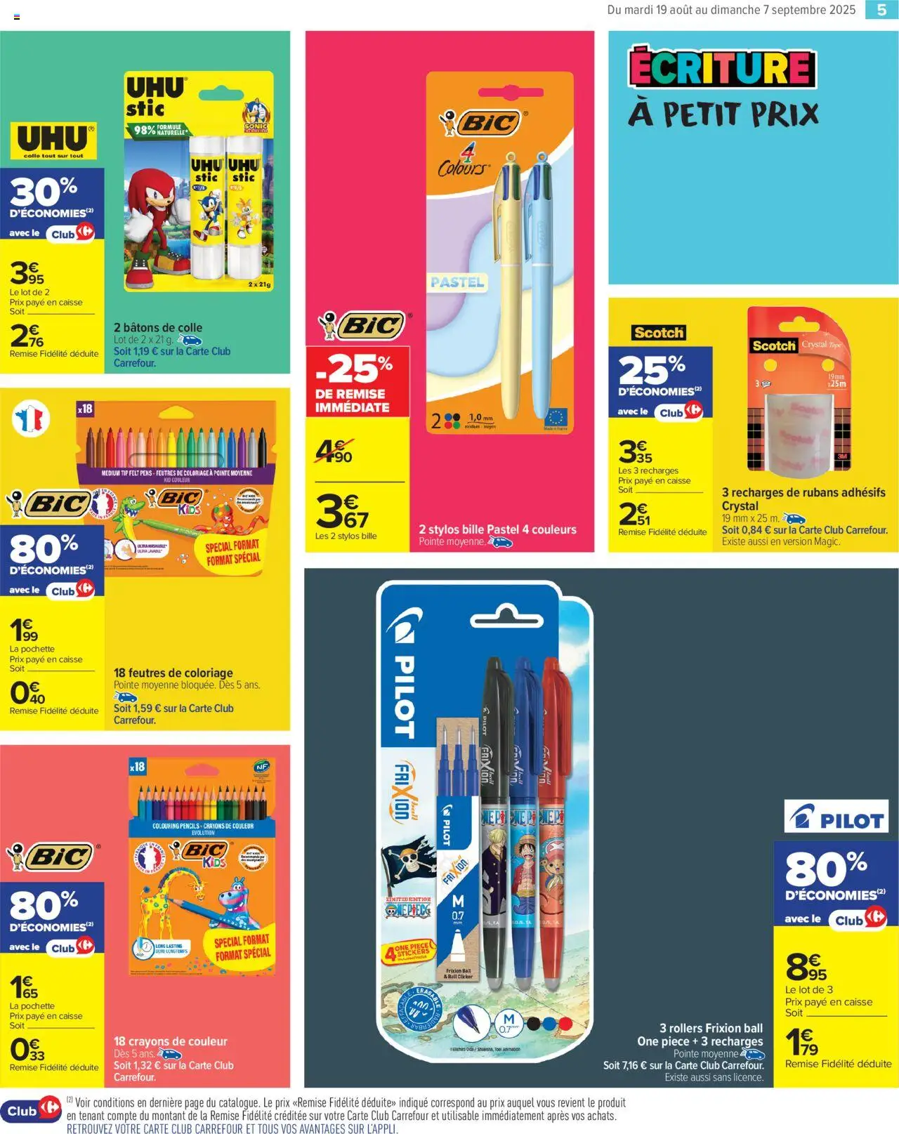  | Page: 7 | Produits: Rollers, Crayons de couleur, Colle