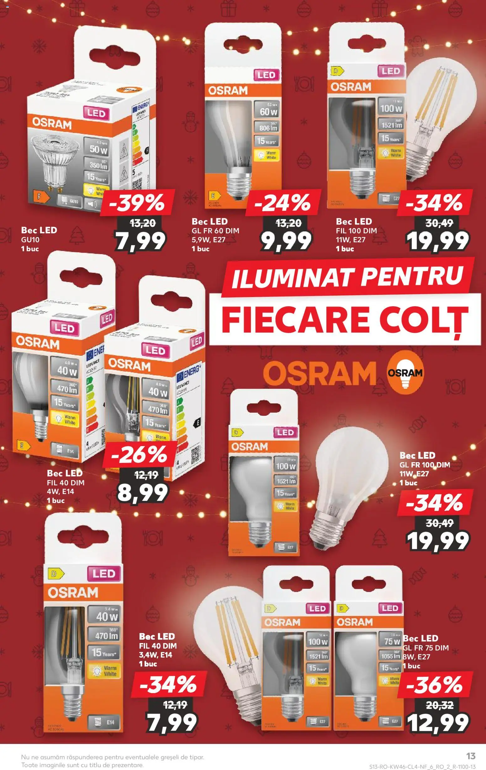 Noul catalog Kaufland – valabil de la 12.11.2025 | Pagină: 13 | Produse: Bec, Babak