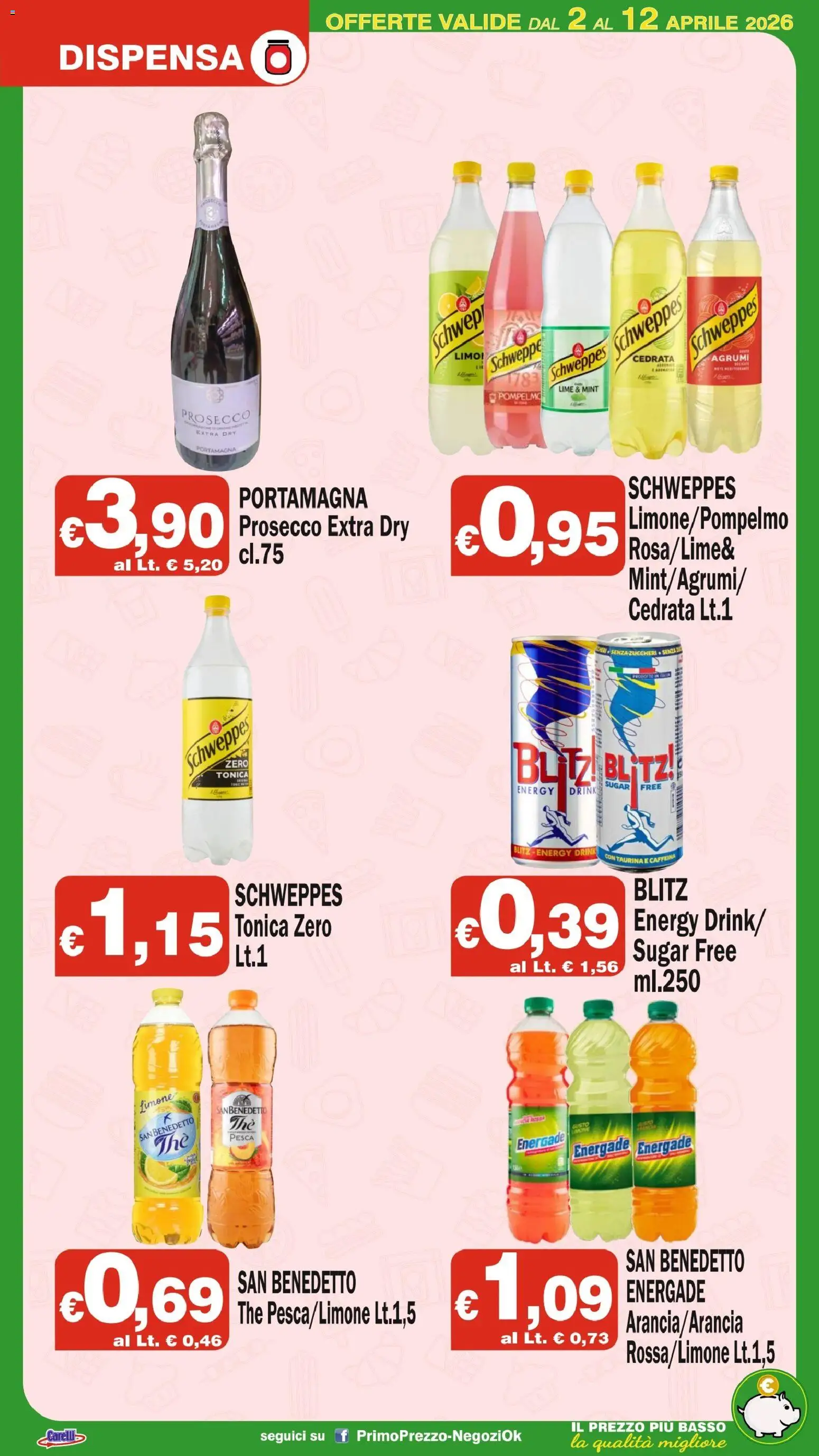 Volantino Primo Prezzo del 02.04.2026 | Pagina: 11 | Prodotti: Prosecco, Pompelmo, Agrumi, The