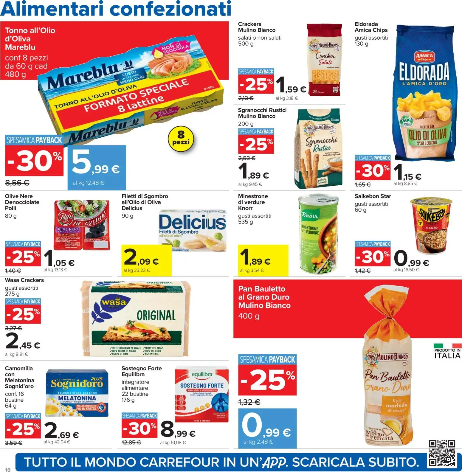 Volantino Carrefour del 02.01.2026 | Pagina: 16 | Prodotti: Olio, Olive, Farina, Integratore alimentare