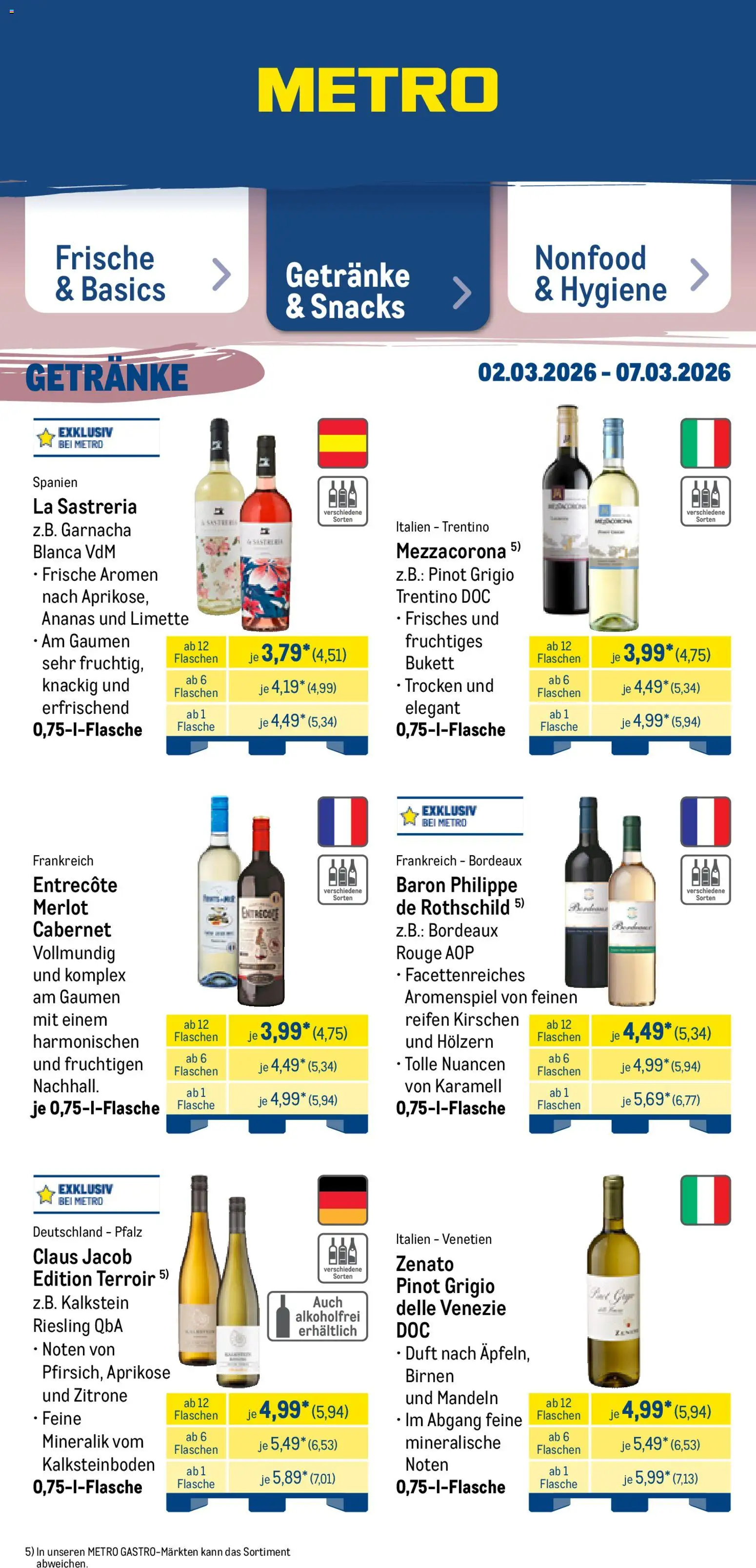 Metro Prospekt 	 – gültig ab 02.03.2026 | Seite: 36 | Produkte: Mandeln, Entrecote, Kirschen, Zitrone