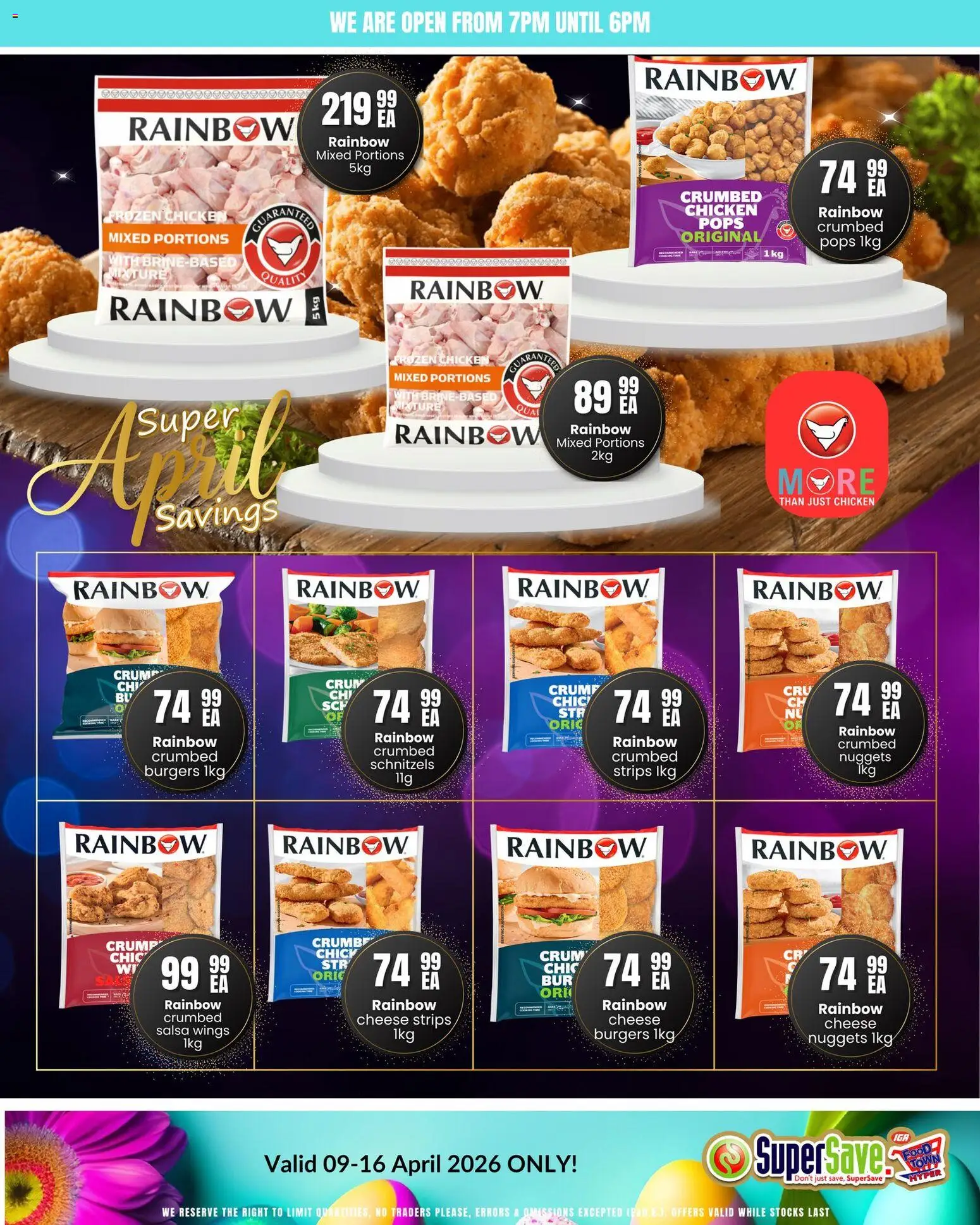 New Super Save catalogue – valid from 09.04.2026 | Page: 11 | Products: Cheese, Chicken, Burgers