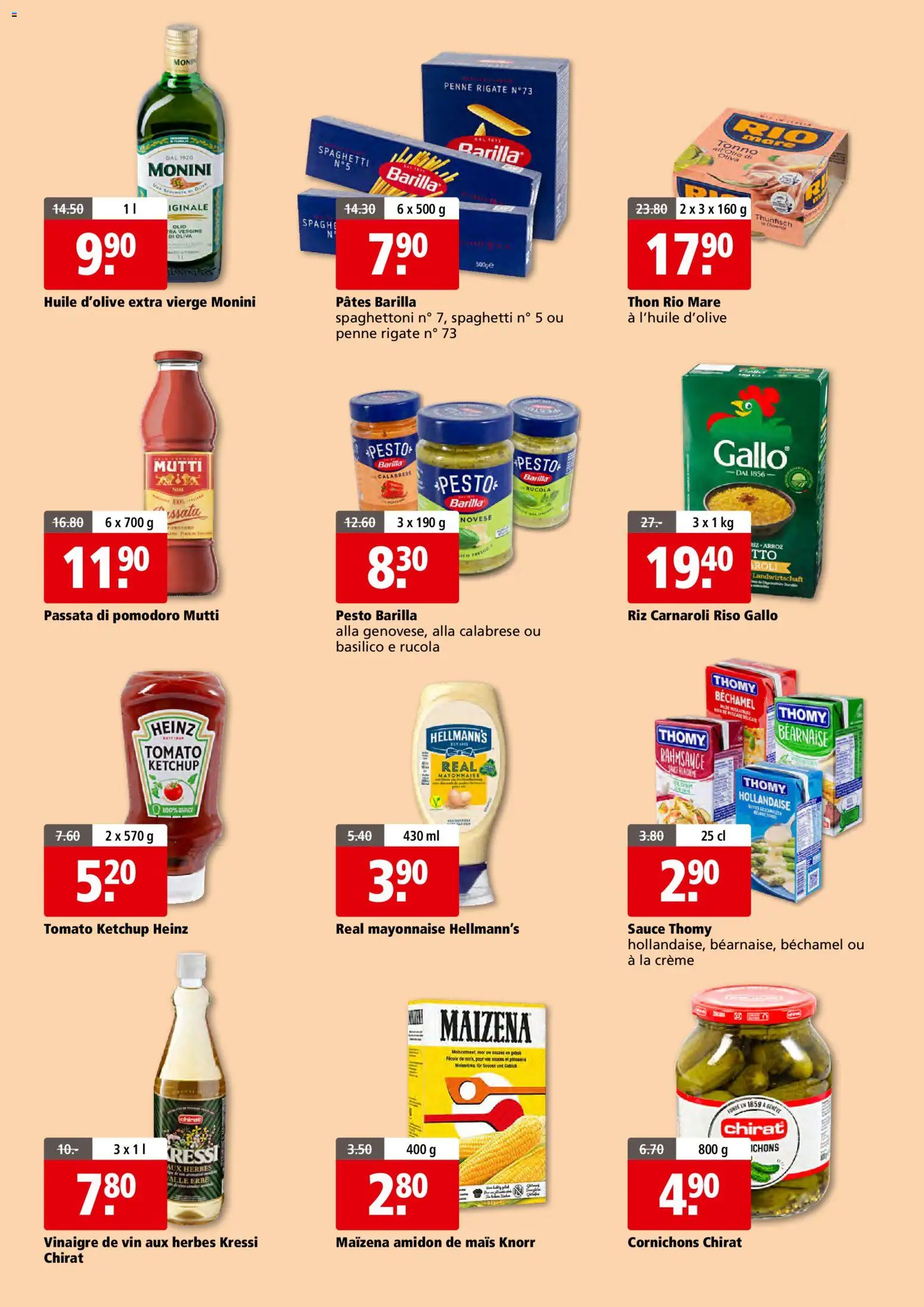 Aligro aktionen 2000 Chavannes, Matran, Genève, Sion – gültig ab 20.04.2026 | Seite: 10 | Produkte: Barilla, Rucola, Ketchup, Mayonnaise