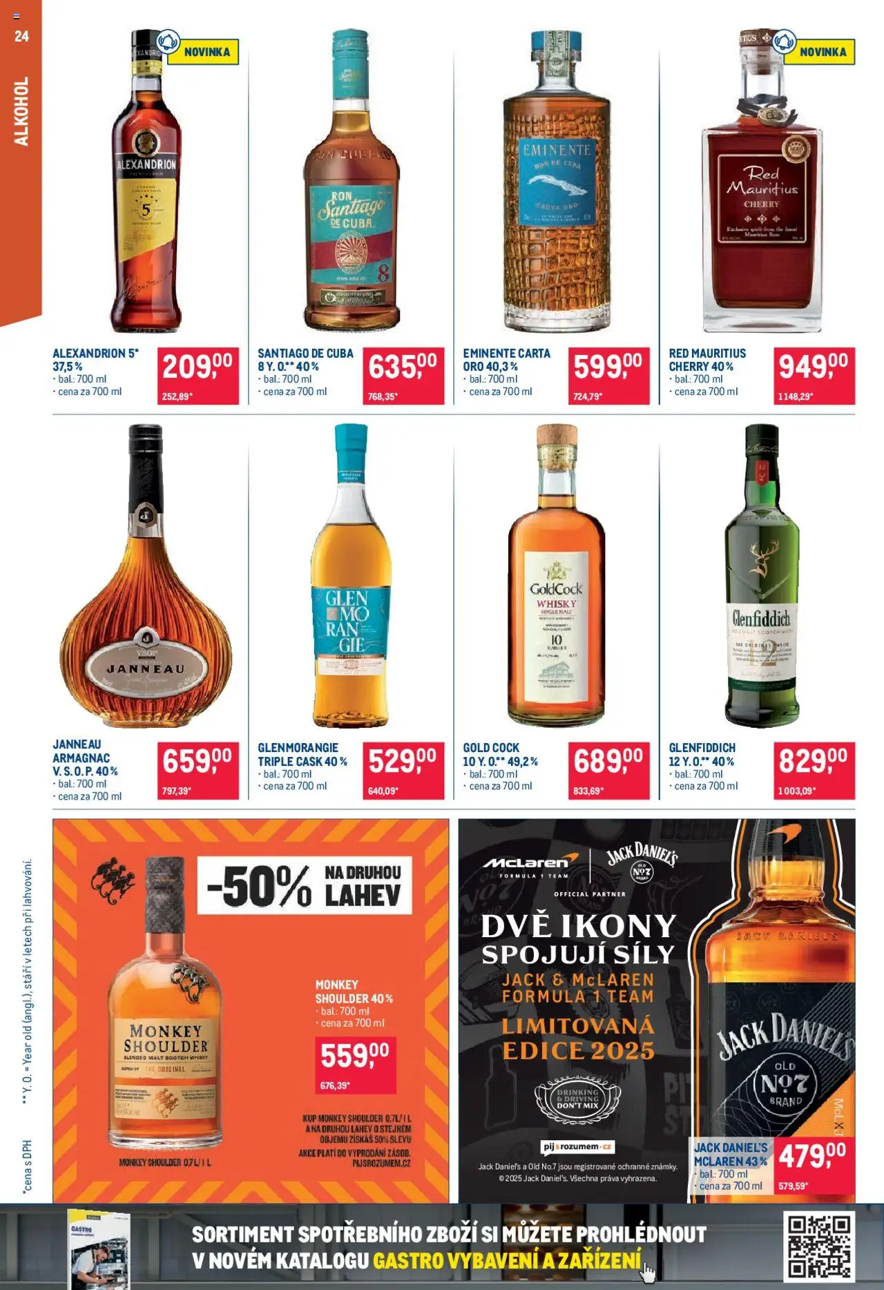 Makro leták - Pro milovníky jídla od 21.05.2025 | Strana: 24 | Produkty: Whiskey, Monkey Shoulder, Jack Daniel’s, Láhev