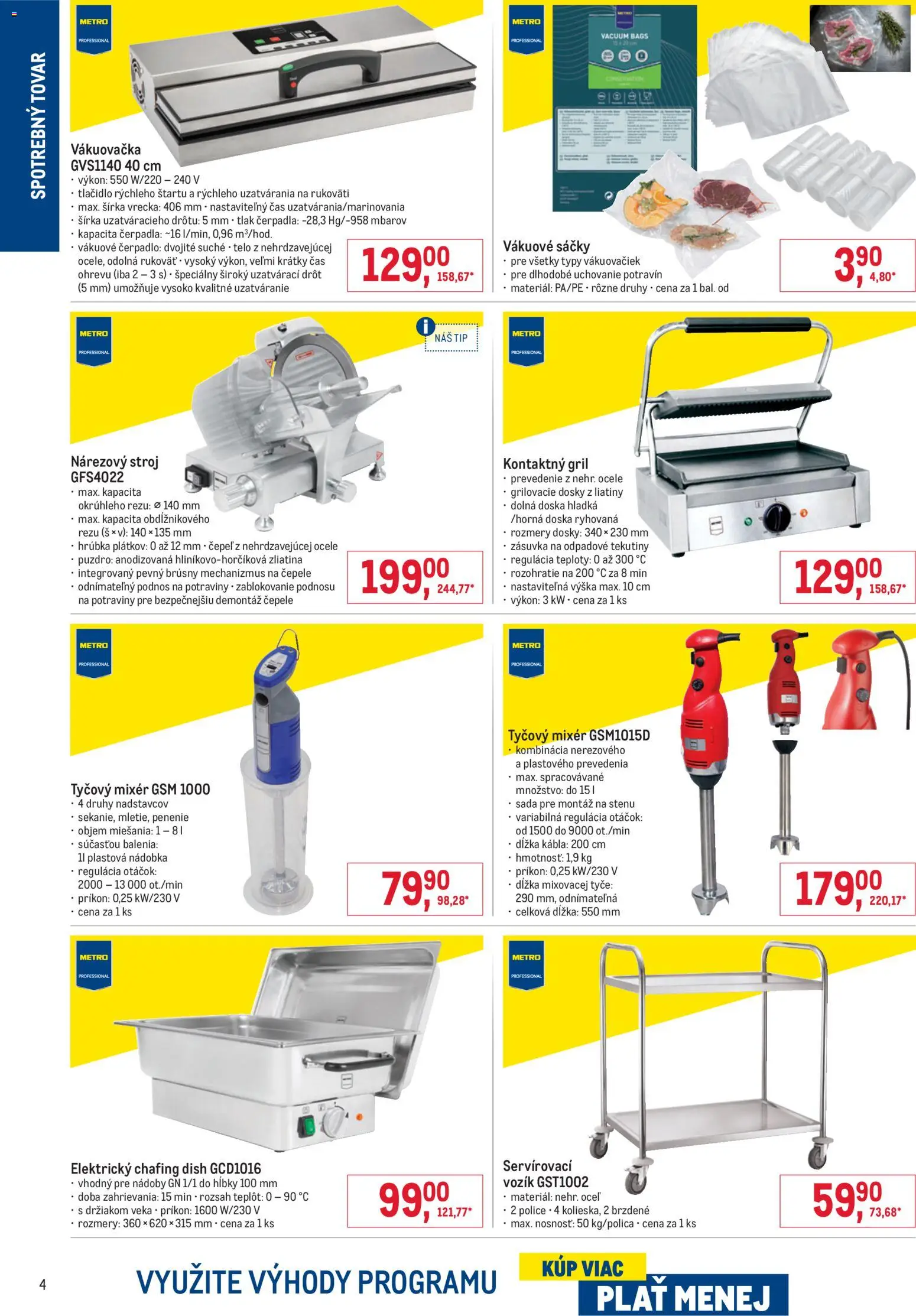 Nové Metro akcie – leták je platný od 25.02.2026 | Strana: 4 | Produkty: Gril, Police, Čerpadlo, Mixér