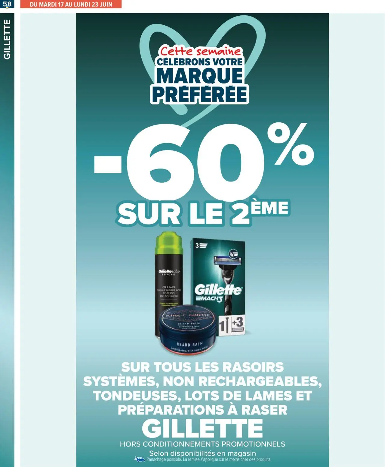  | Page: 60 | Produits: Gel à raser, Mousse, Gillette Labs