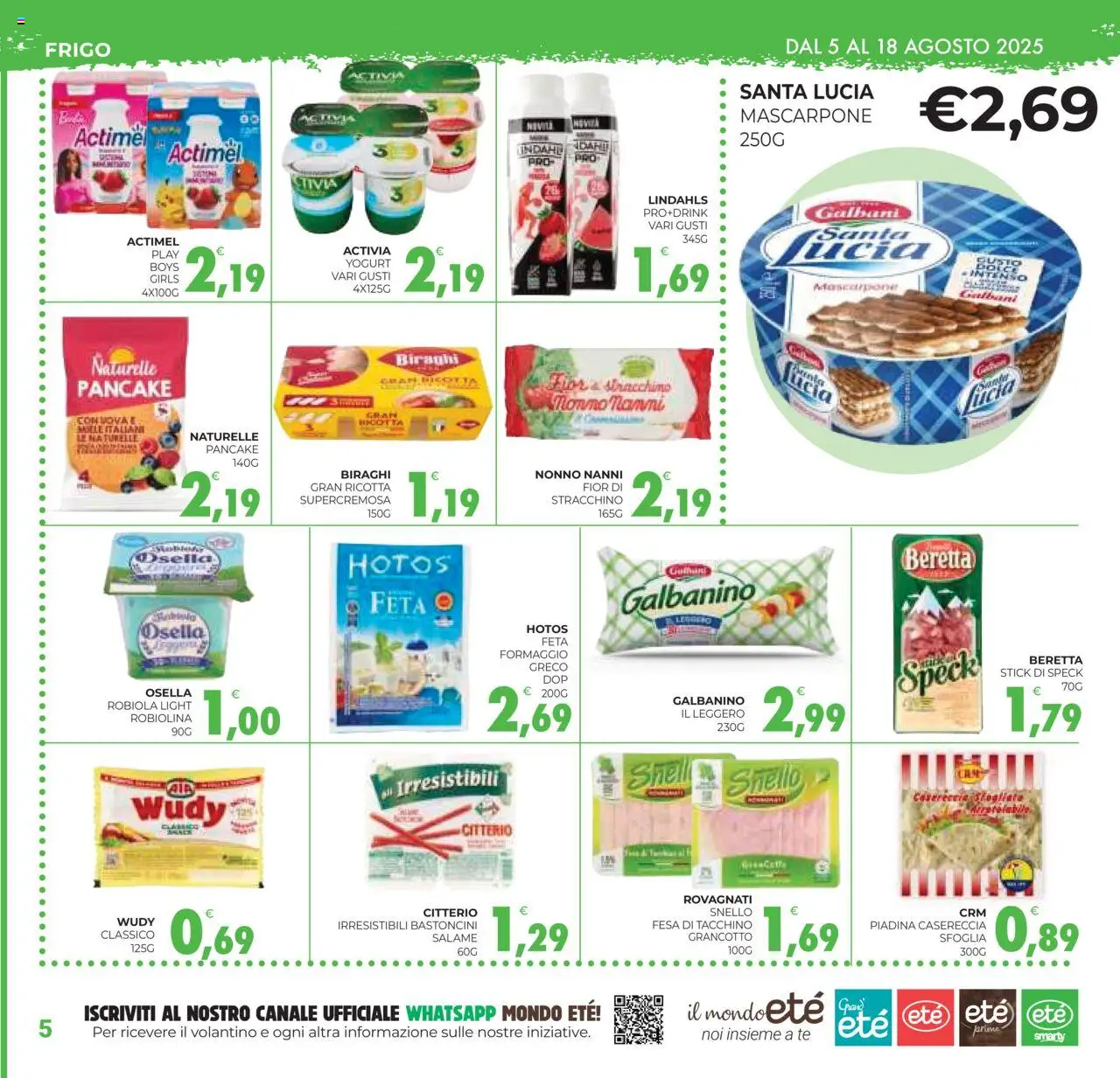 Volantino Eté del 05.08.2025 | Pagina: 5 | Prodotti: Speck, Salame, Tè, Stracchino