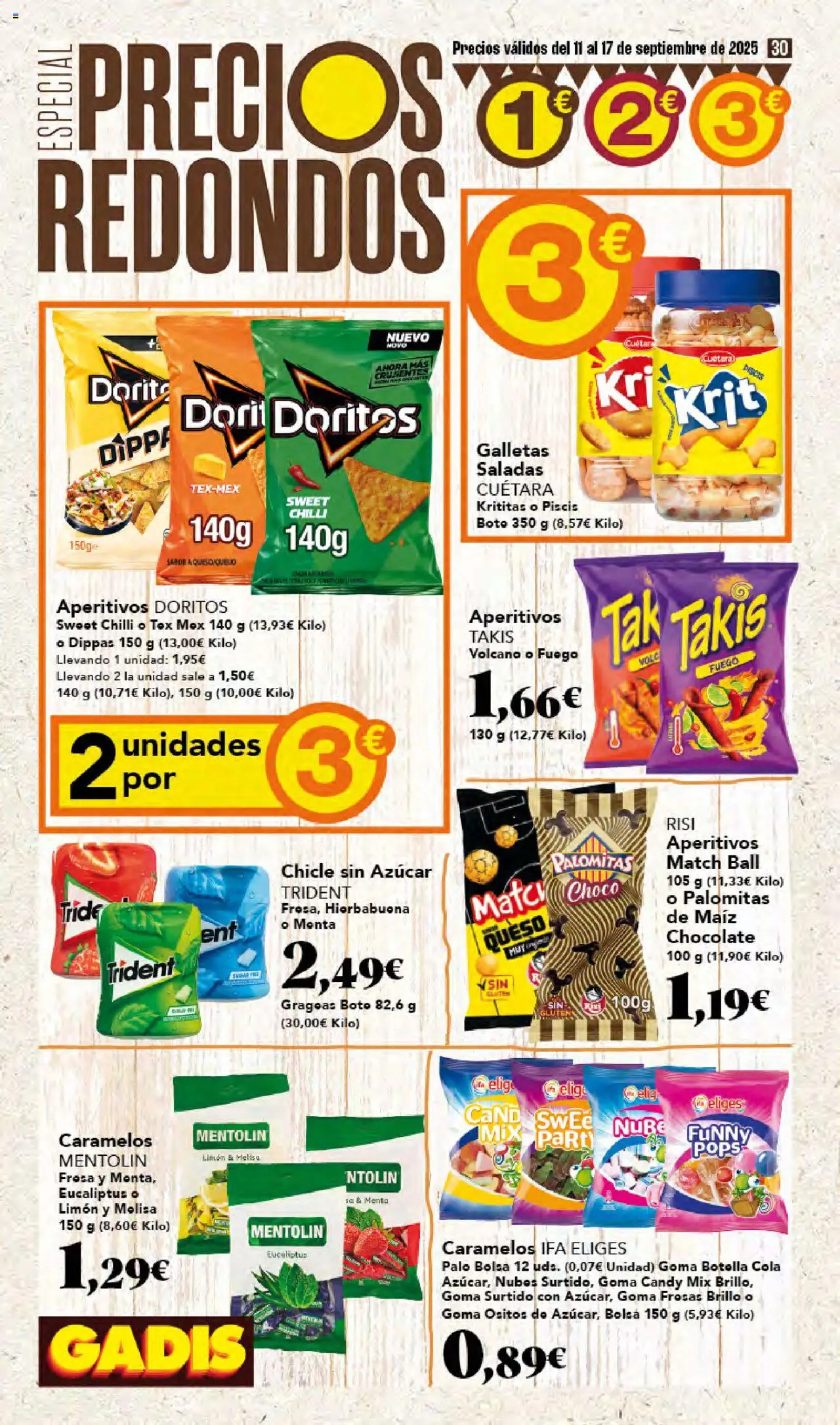 Gadis folleto │ válido desde el 11.09.2025 | Página: 30 | Productos: Queso, Chocolate, Galletas, Bolsa