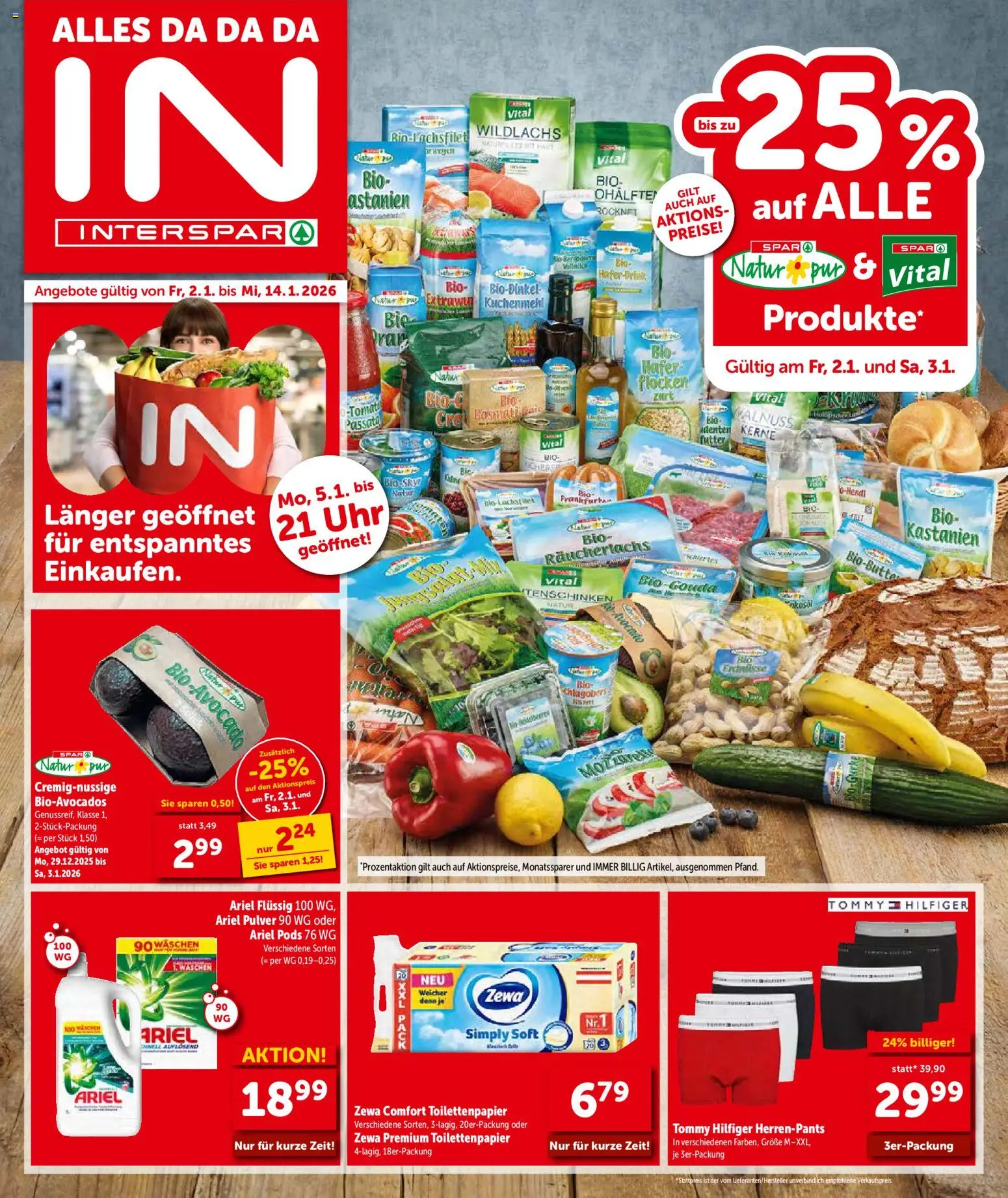 Interspar Flugblatt gültig ab 02.01.2026 | Seite: 1 | Produkte: Uhr, Bier