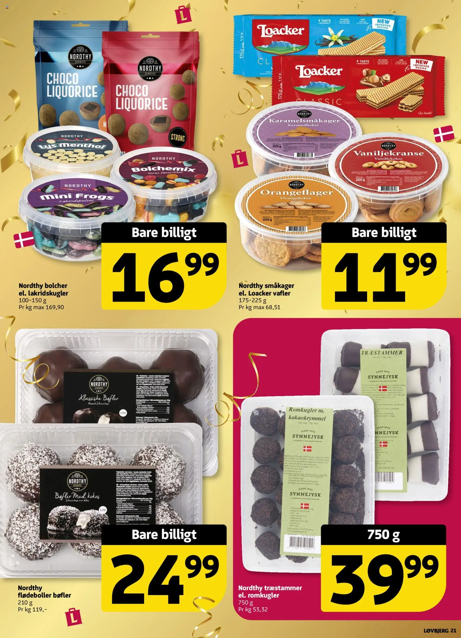 Løvbjerg tilbudsavis – gyldig fra 10.04.2026 | Side: 21 | Produkter: Vaniljekranse, Romkugler, Småkager, Vafler