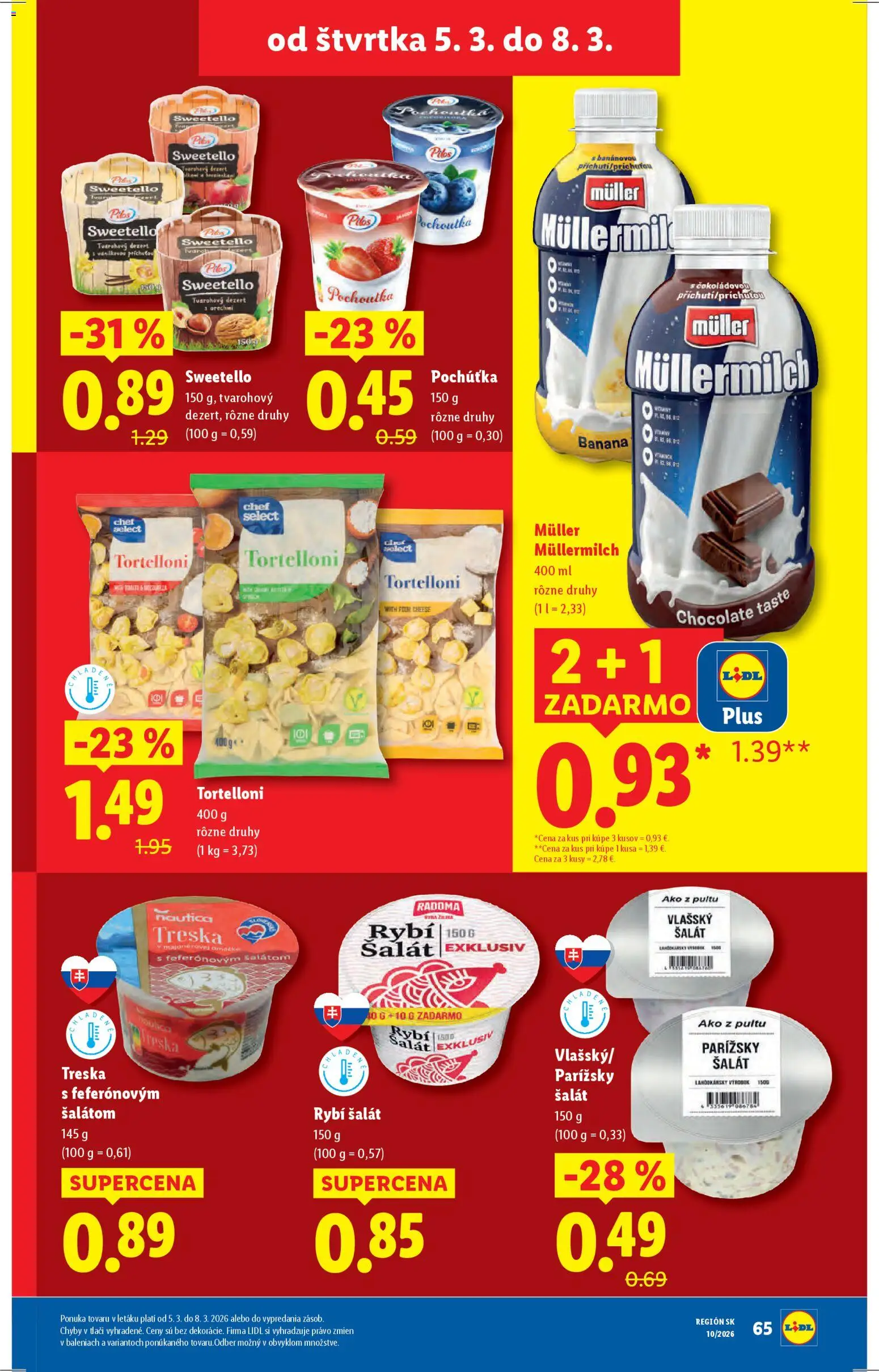 Nové Lidl akcie – leták je platný od 02.03.2026 | Strana: 85 | Produkty: Šalát, Omáčka, Treska
