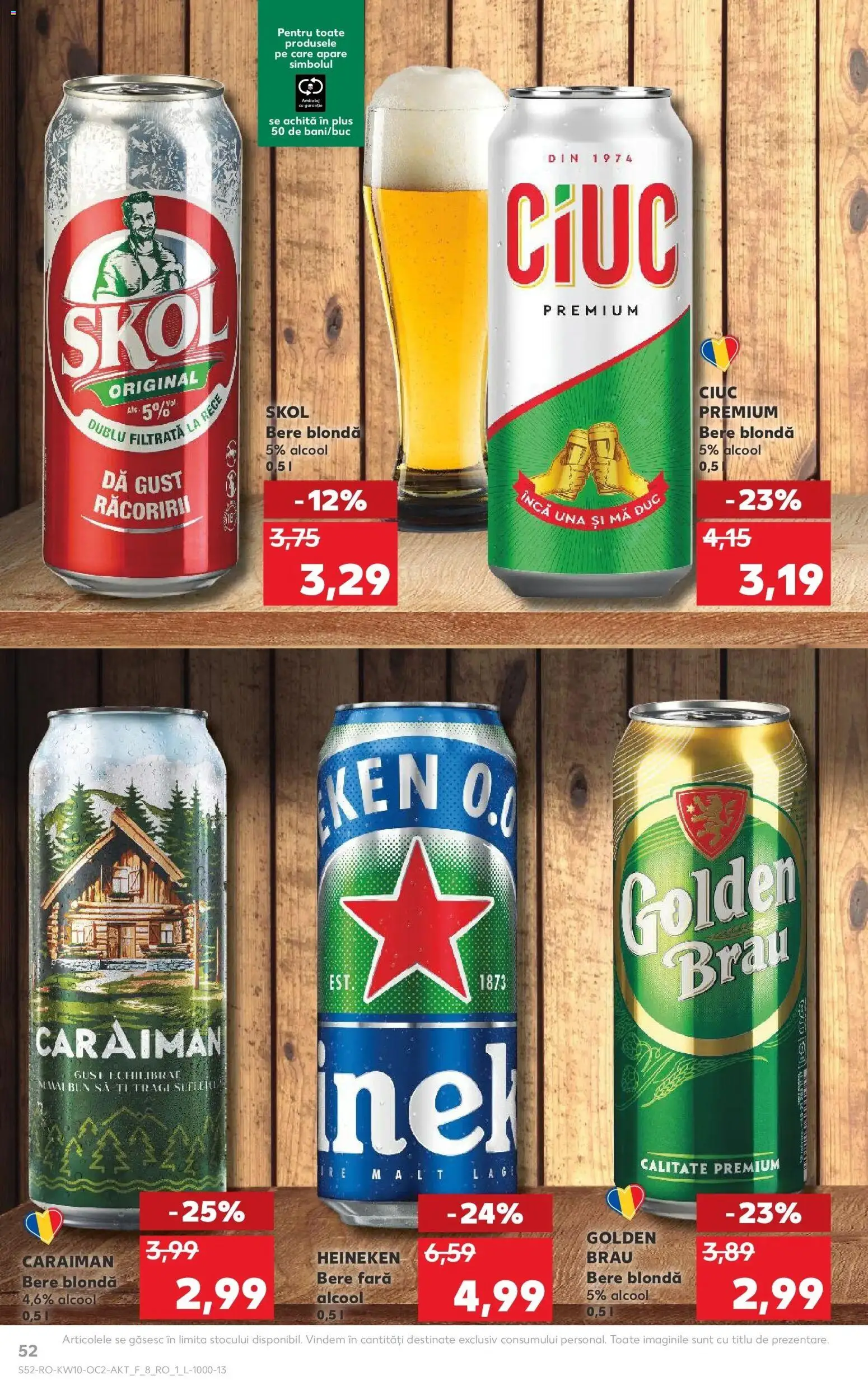 Noul catalog Kaufland – valabil de la 04.03.2026 | Pagină: 52 | Produse: Atıştırmalık, Bere