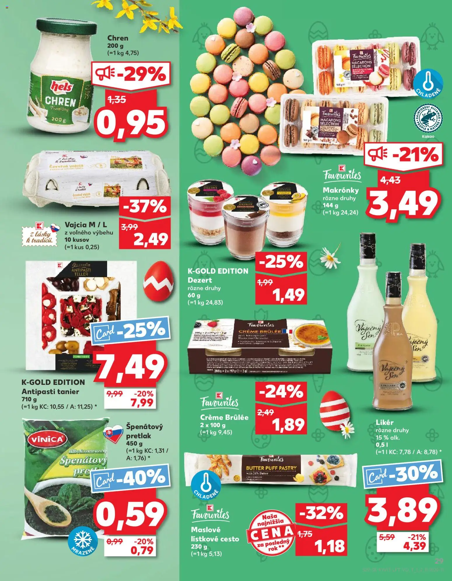 Kaufland SK akciós ujság - amely érvényes a következő dátumtól: 26.03.2026 | Oldal: 29 | Termékek: Antipasti, Puff