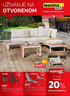 Lesnina - Lesnina XXXL: Uzivanje na otvorenom katalog do 26.03.2026 - Pregled kataloga iz trgovine Lesnina, vrijedi od 23.02.2026 | Stranica: 1