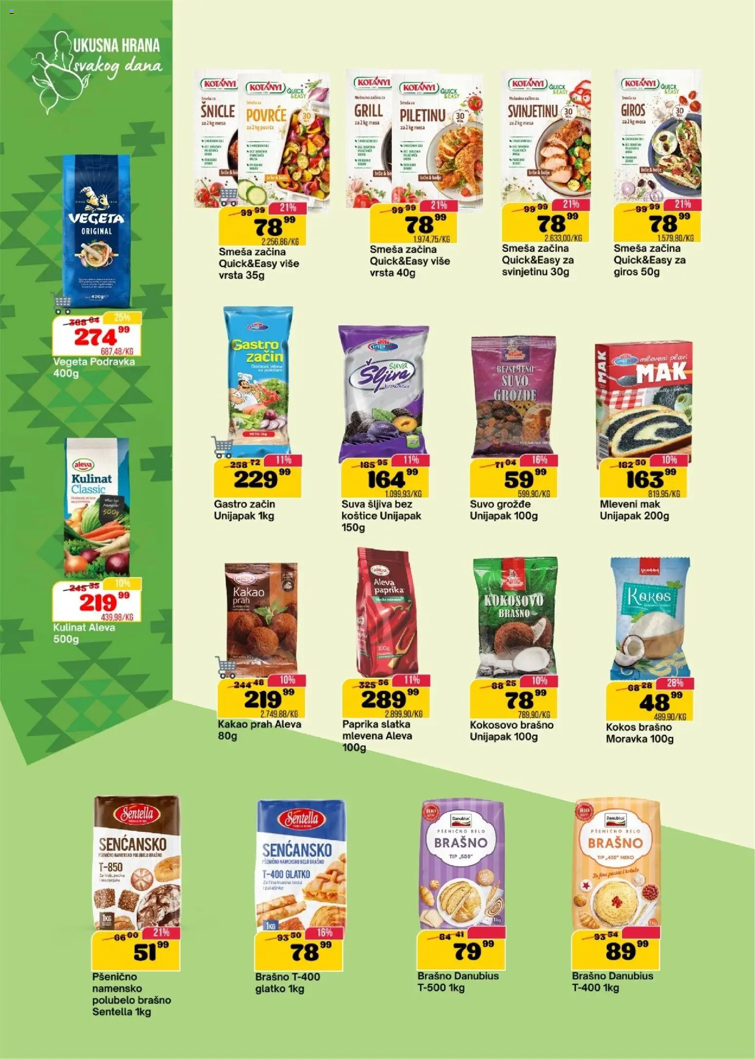 Senta Promet katalog - važi od 28.01.2026 | Strana: 10 | Proizvode: Mak, Paprika, Podravka, Pšenično brašno