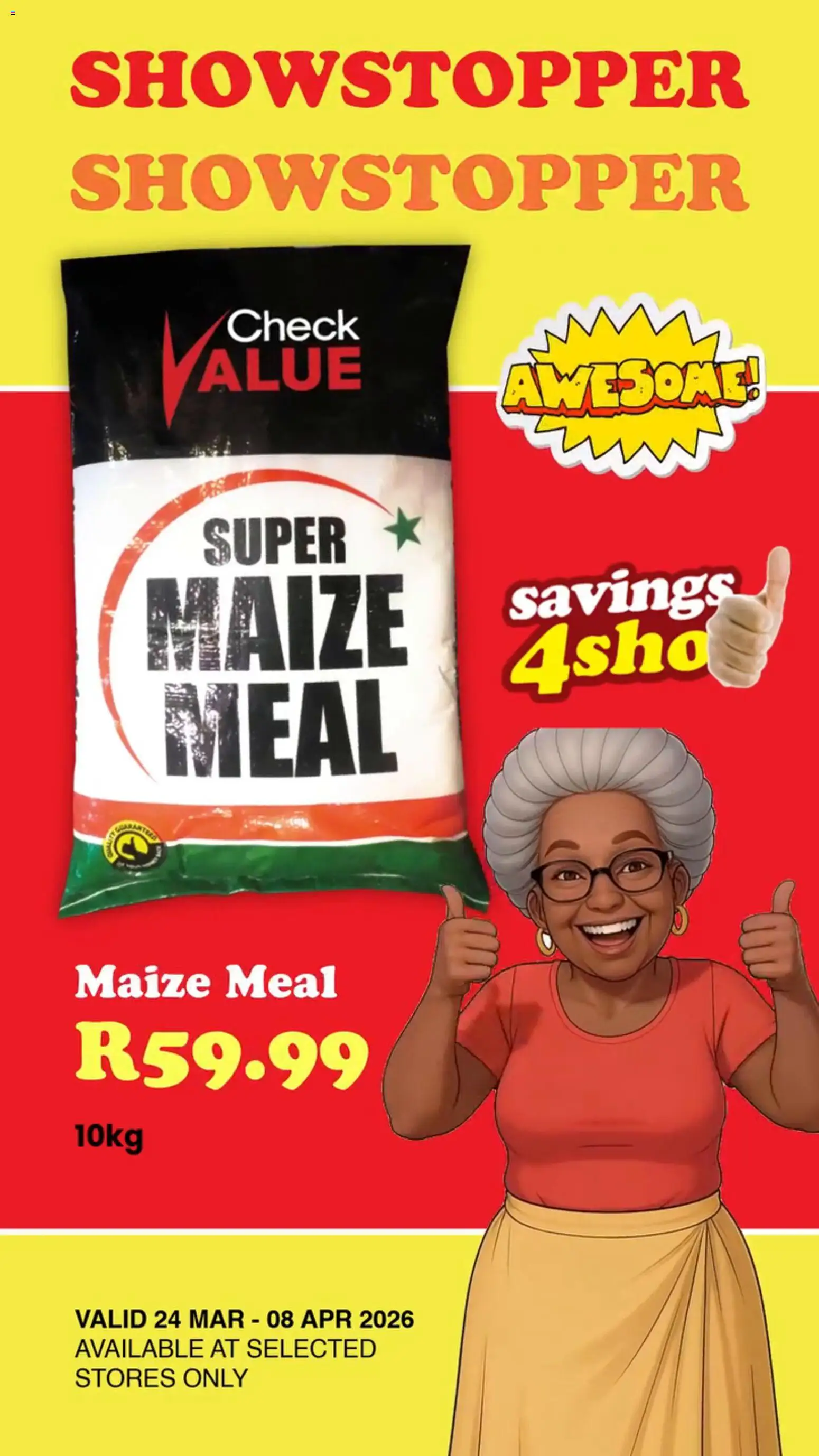 New Check Save catalogue – valid from 24.03.2026 | Page: 1 | Products: Maize meal