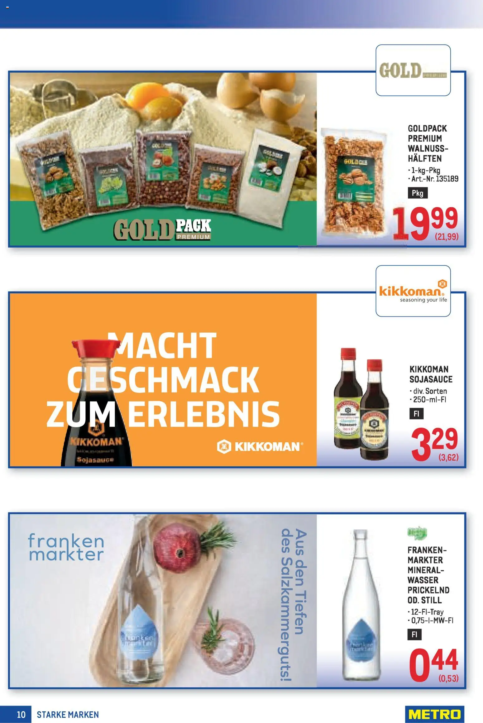 Metro Starke Marken gültig ab 05.03.2026 | Seite: 10 | Produkte: Wasser