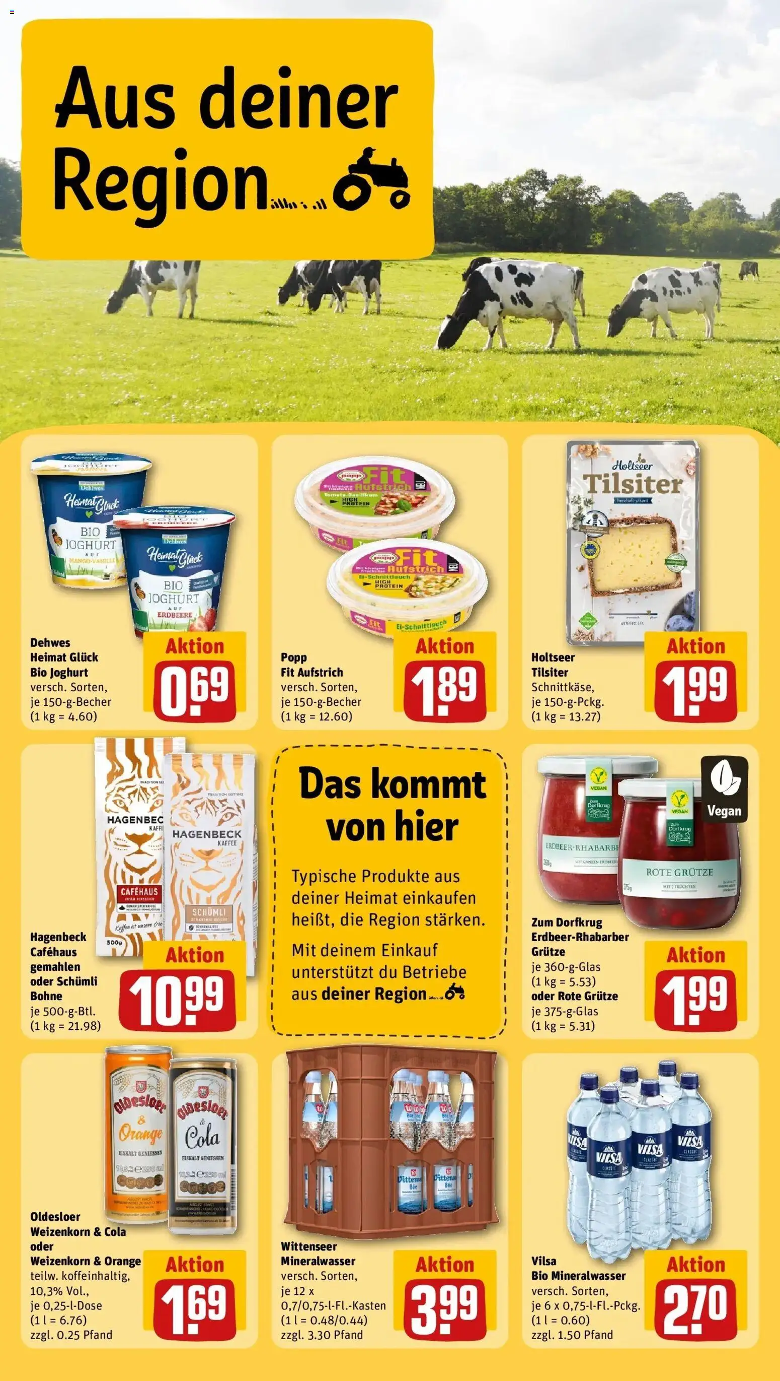 Rewe prospekt Kiel	 – gültig ab 22.02.2026 | Seite: 26 | Produkte: Cola, Joghurt, Kaffee, Mineralwasser