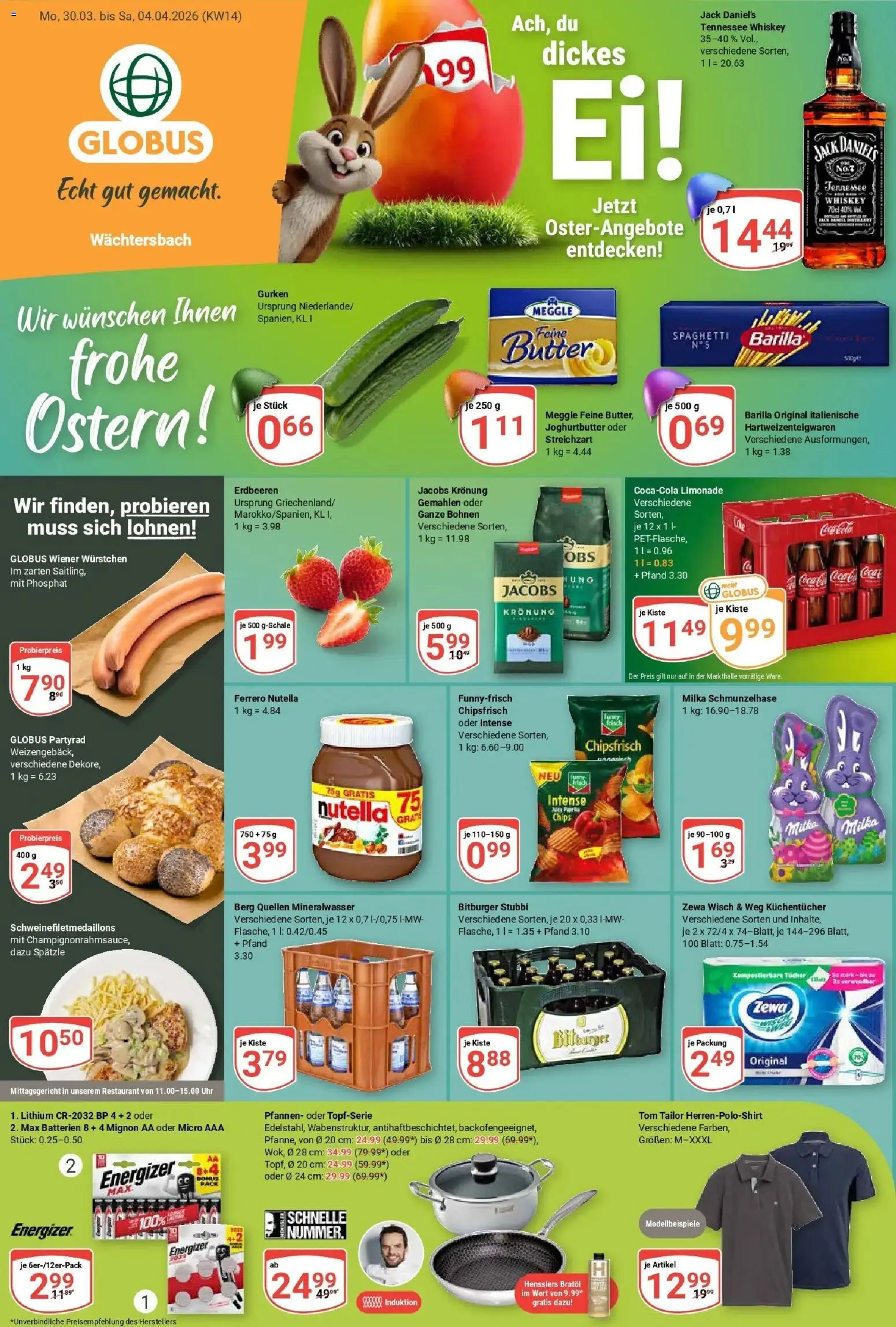 Globus prospekt Wächtersbach	 – gültig ab 30.03.2026 | Seite: 7 | Produkte: Wiener wurstchen, Batterien, Mineralwasser, Whiskey