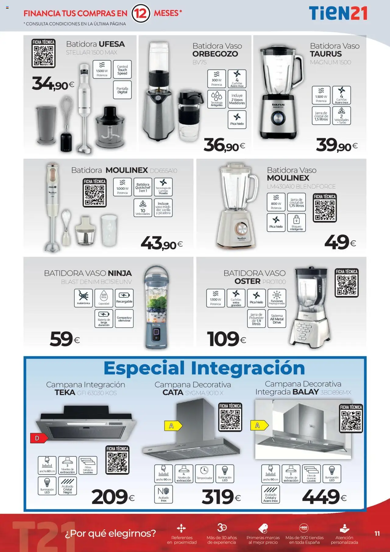 Tien 21 folleto │ válido desde el 01.07.2025 | Página: 11 | Productos: Ηλεκτρονικα ειδη, Vasos, Batidora, Batería