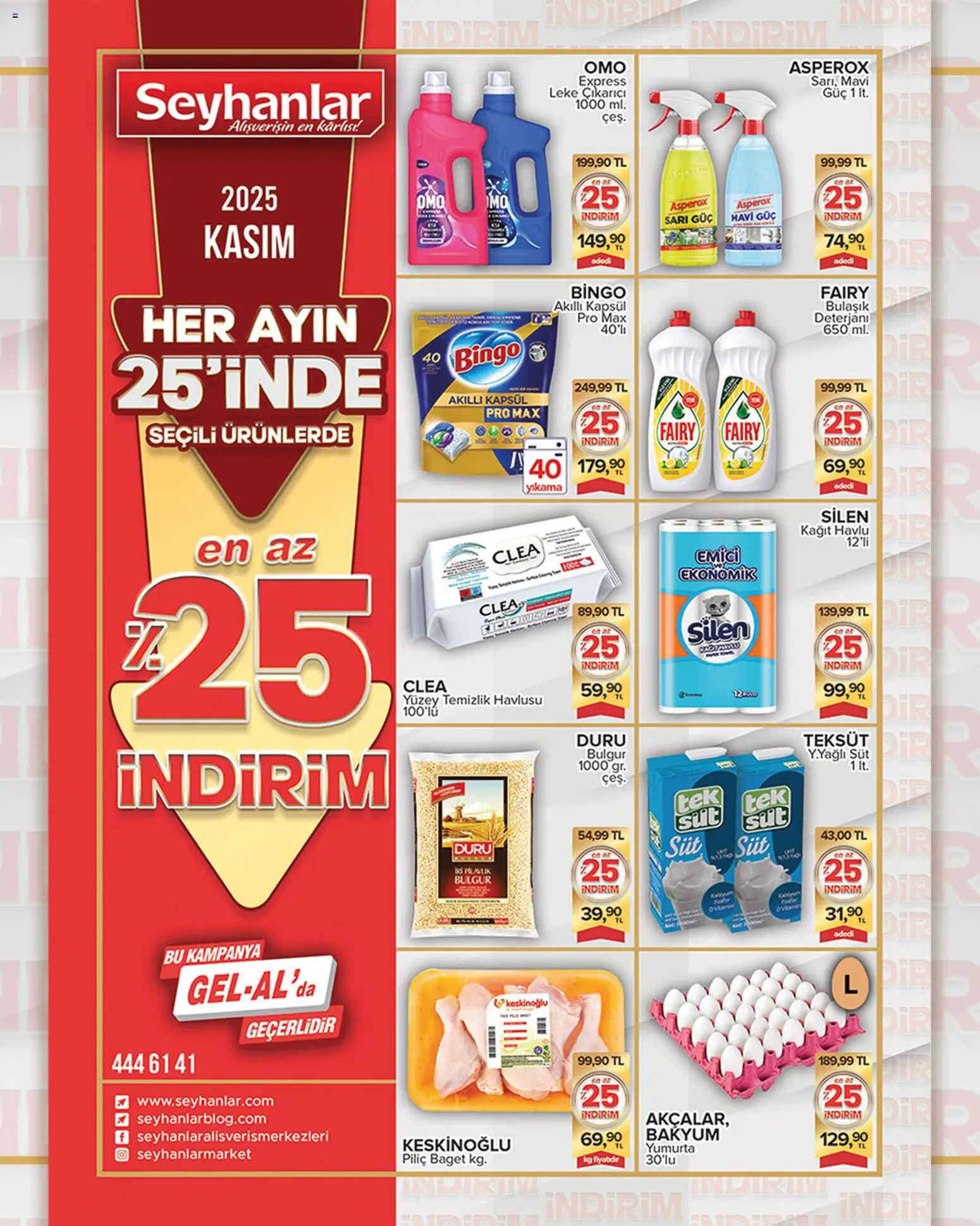 Seyhanlar Market Katalog - 25.11.2025 tarihinden itibaren geçerlidir | Sayfa: 1 | Ürünler: Süt, Leke çıkarıcı, Kağıt havlu, Piliç