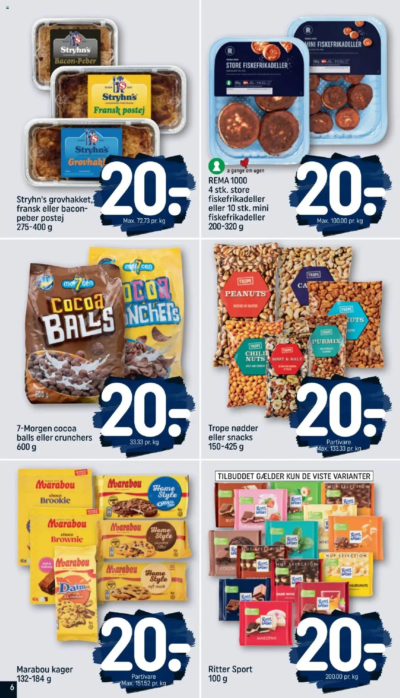 Rema 1000 Tilbudsavis gyldig fra 16.08.2025 | Side: 6 | Produkter: Nødder, Salt, Peber, Oreo